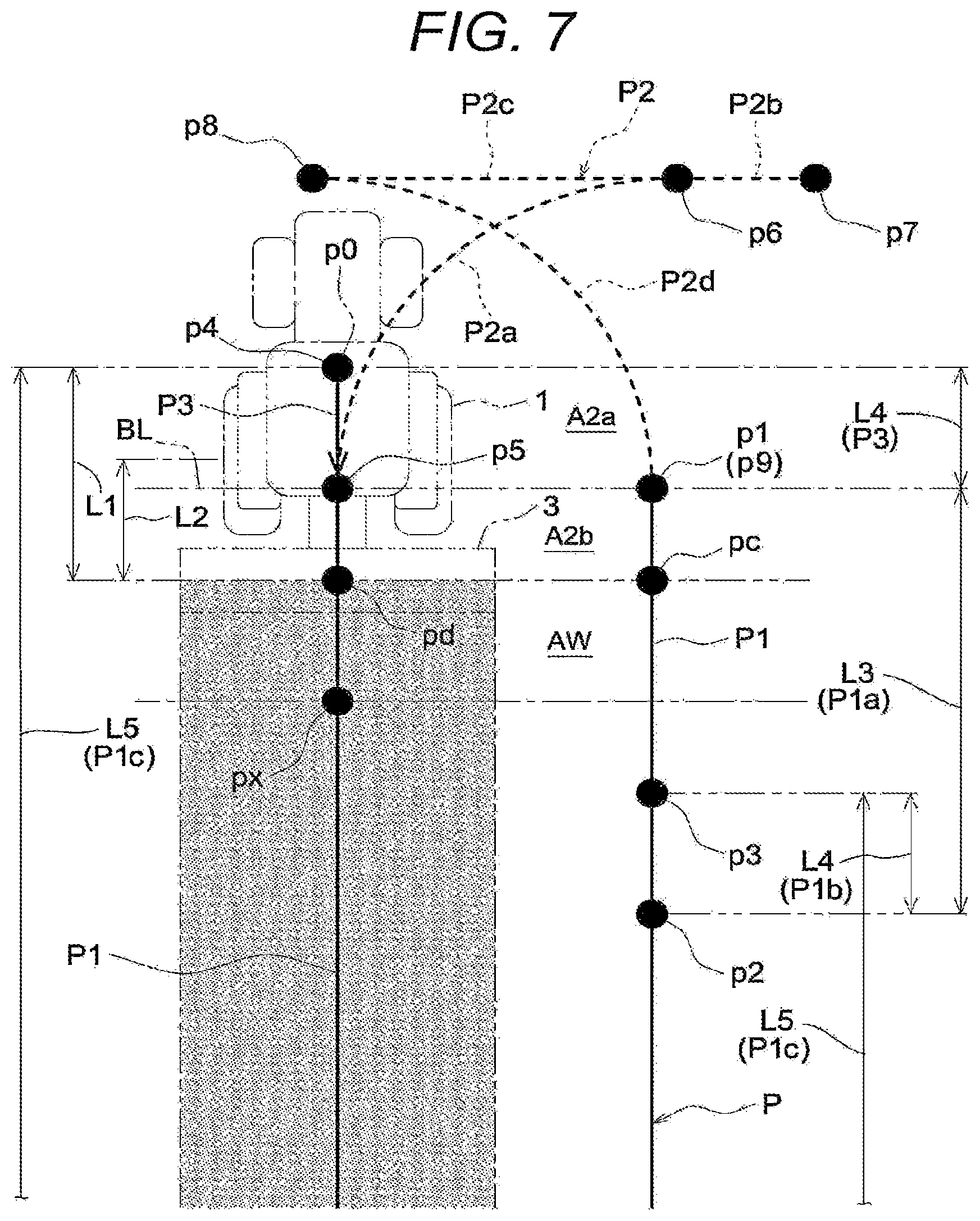 Patent US12457913 Figure 7 – Automatic traveling system, automatic traveling method, and automatic traveling program