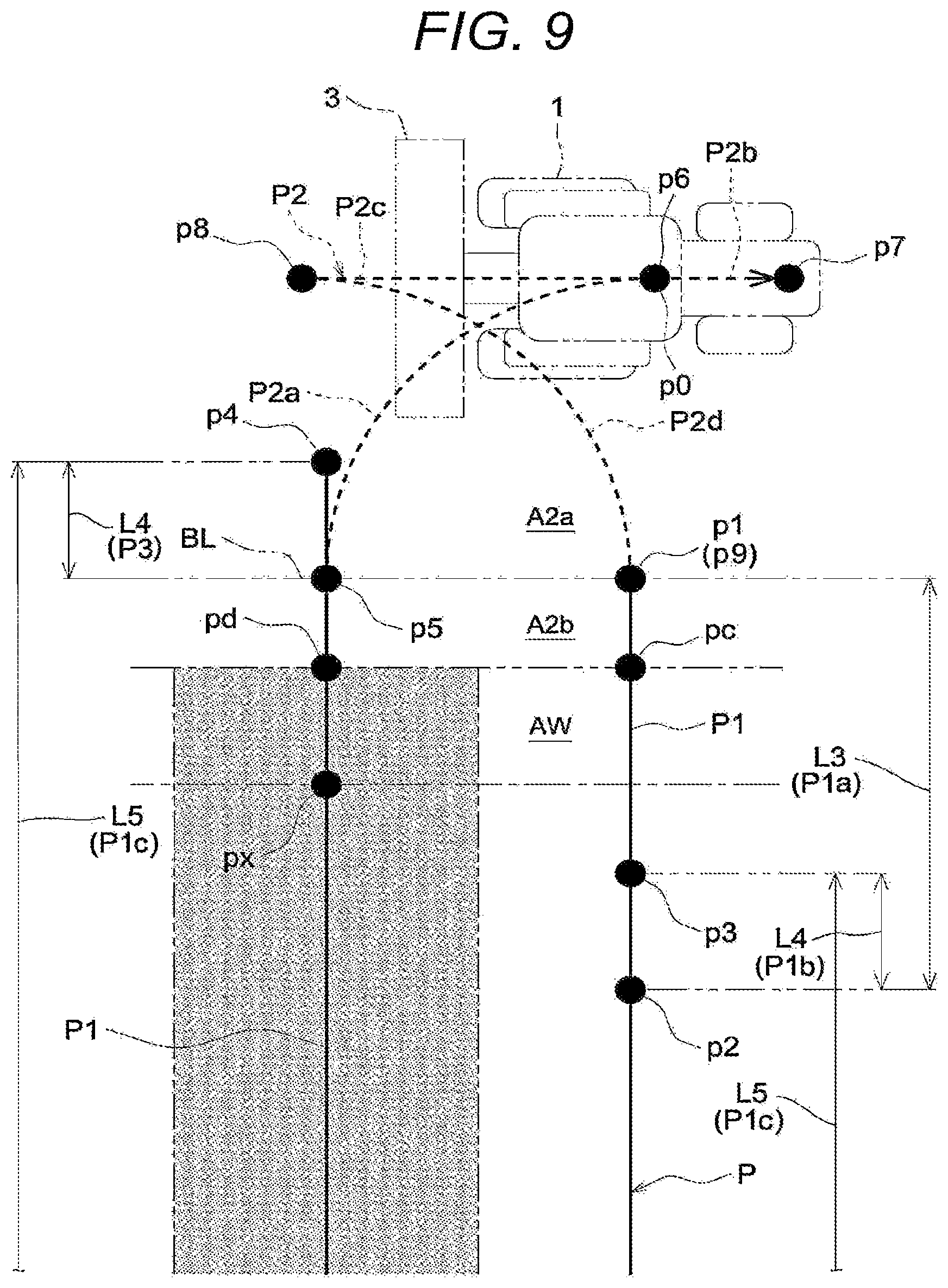 Patent US12457913 Figure 9 – Automatic traveling system, automatic traveling method, and automatic traveling program