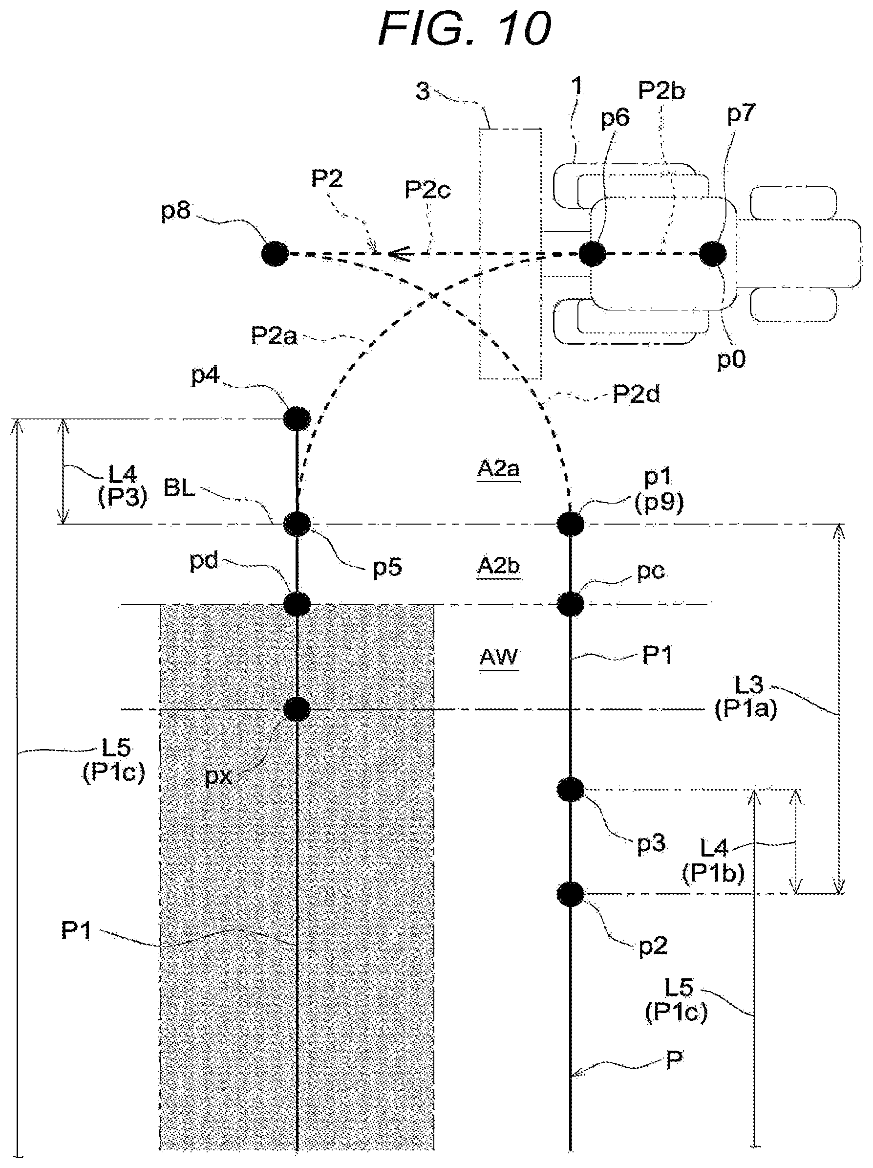 Patent US12457913 Figure 10 – Automatic traveling system, automatic traveling method, and automatic traveling program