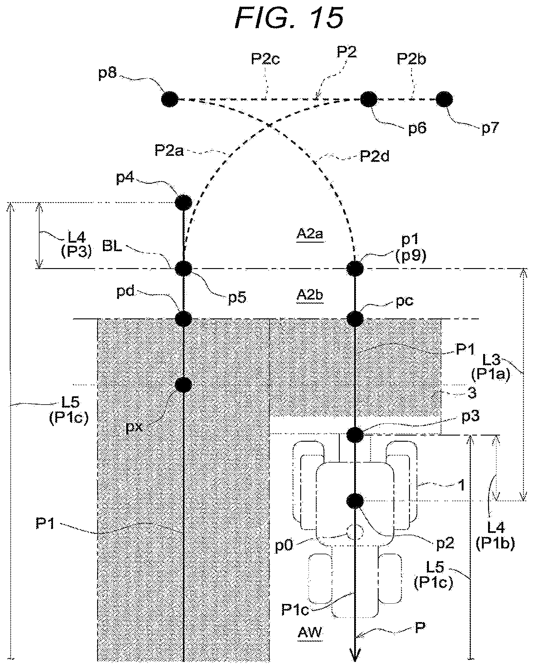 Patent US12457913 Figure 15 – Automatic traveling system, automatic traveling method, and automatic traveling program