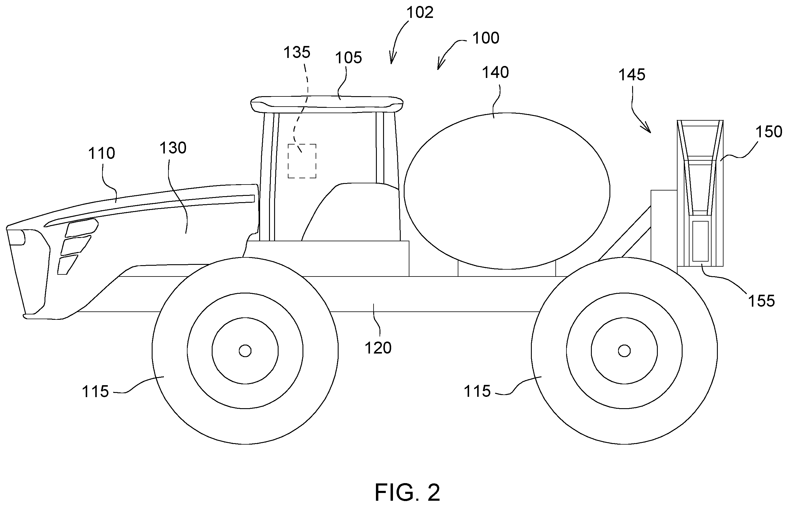 Patent US12457914 Figure 2 – Crop feeler device for machine row guidance