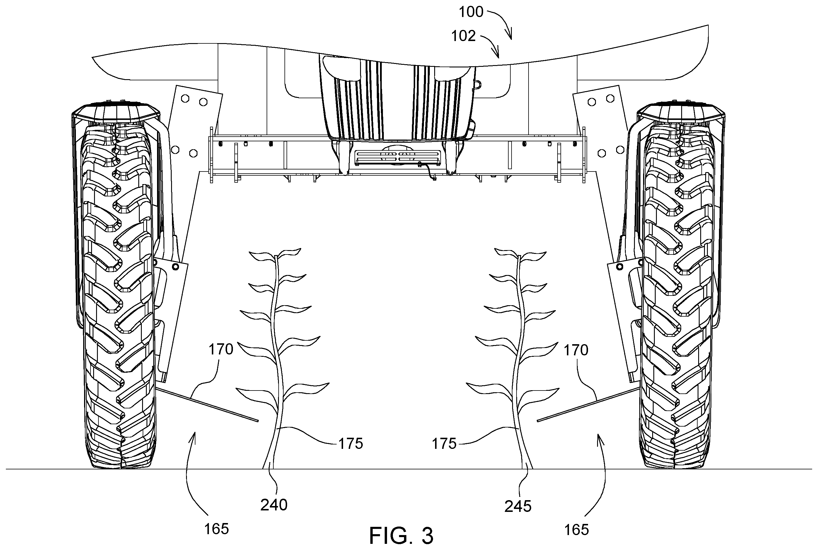 Patent US12457914 Figure 3 – Crop feeler device for machine row guidance