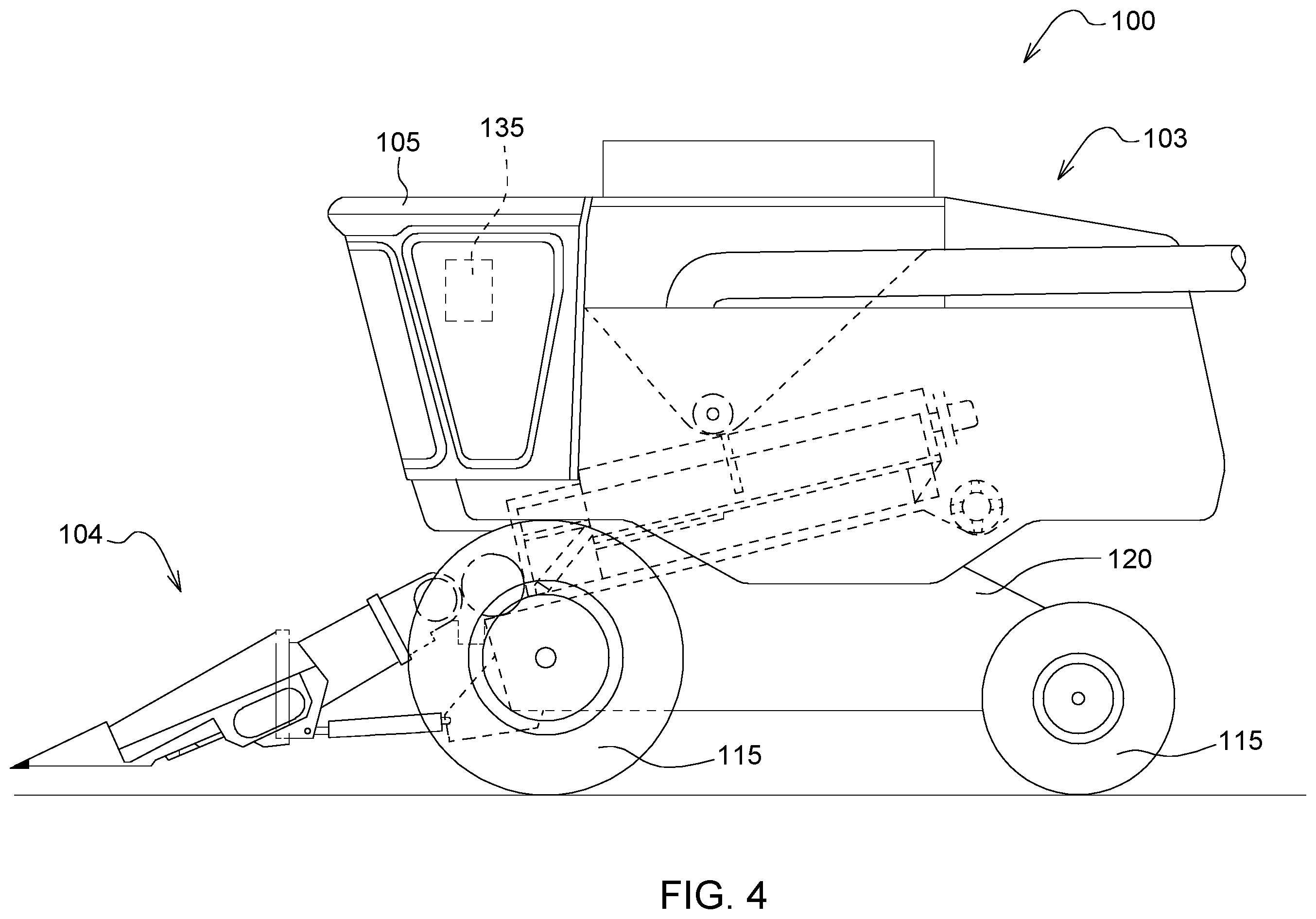 Patent US12457914 Figure 4 – Crop feeler device for machine row guidance