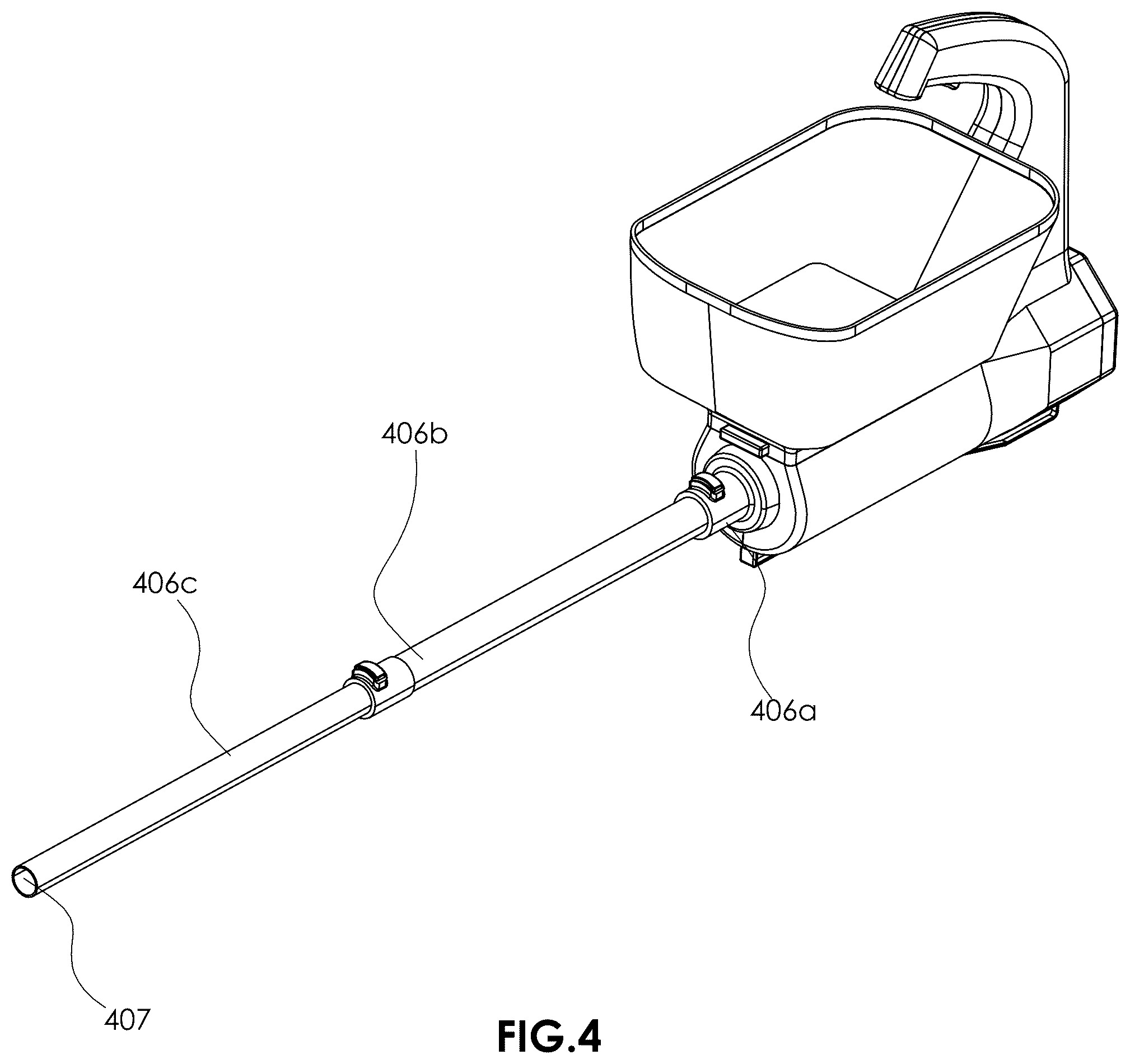 Patent US12457919 Figure 4 – Motorized material dispensing gardening apparatus