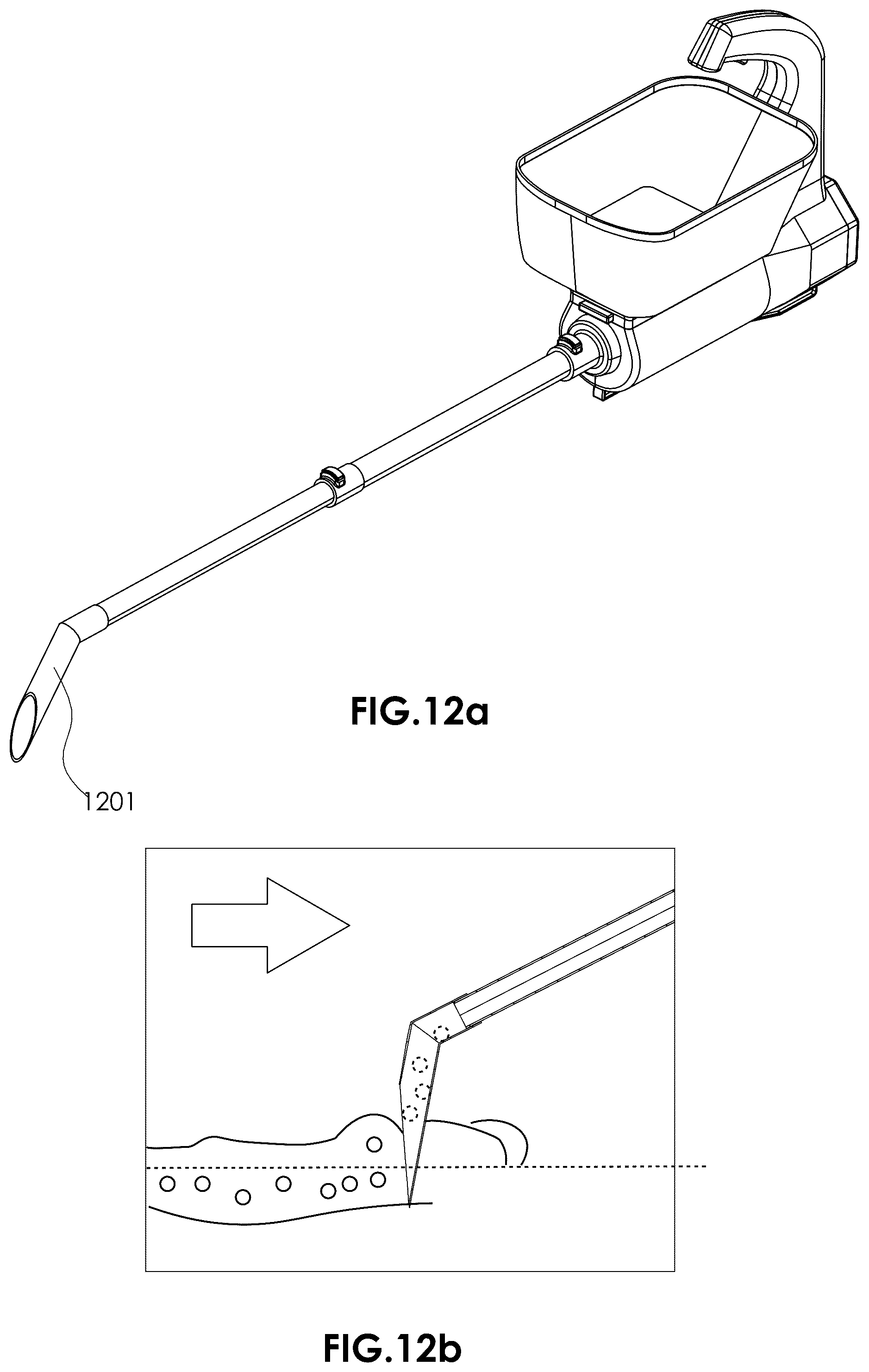 Patent US12457919 Figure 12 – Motorized material dispensing gardening apparatus