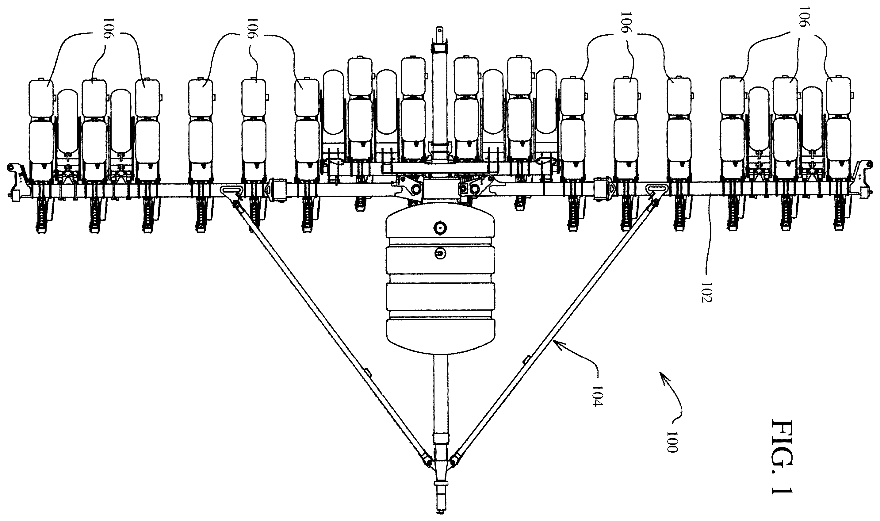 Patent US12457921 — Controlling components of row unit based on soil strength — Figure 1