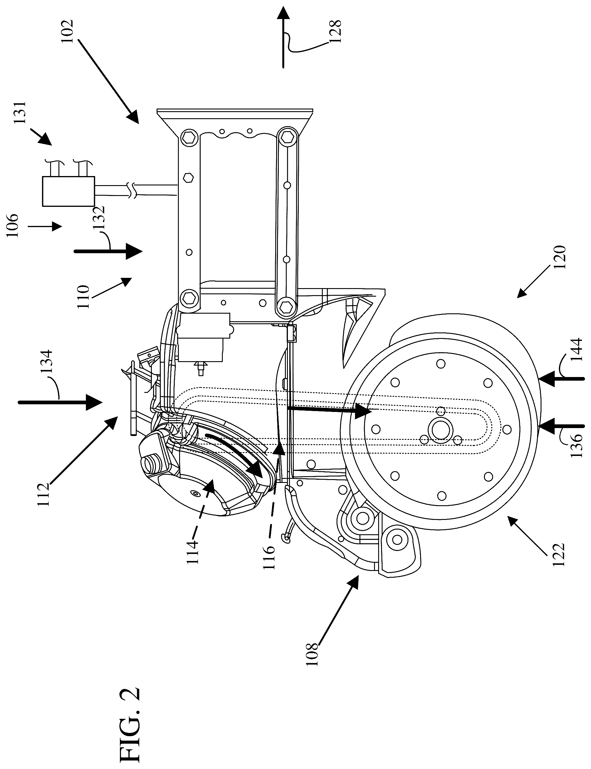 Patent US12457921 Figure 2 – Controlling components of row unit based on soil strength