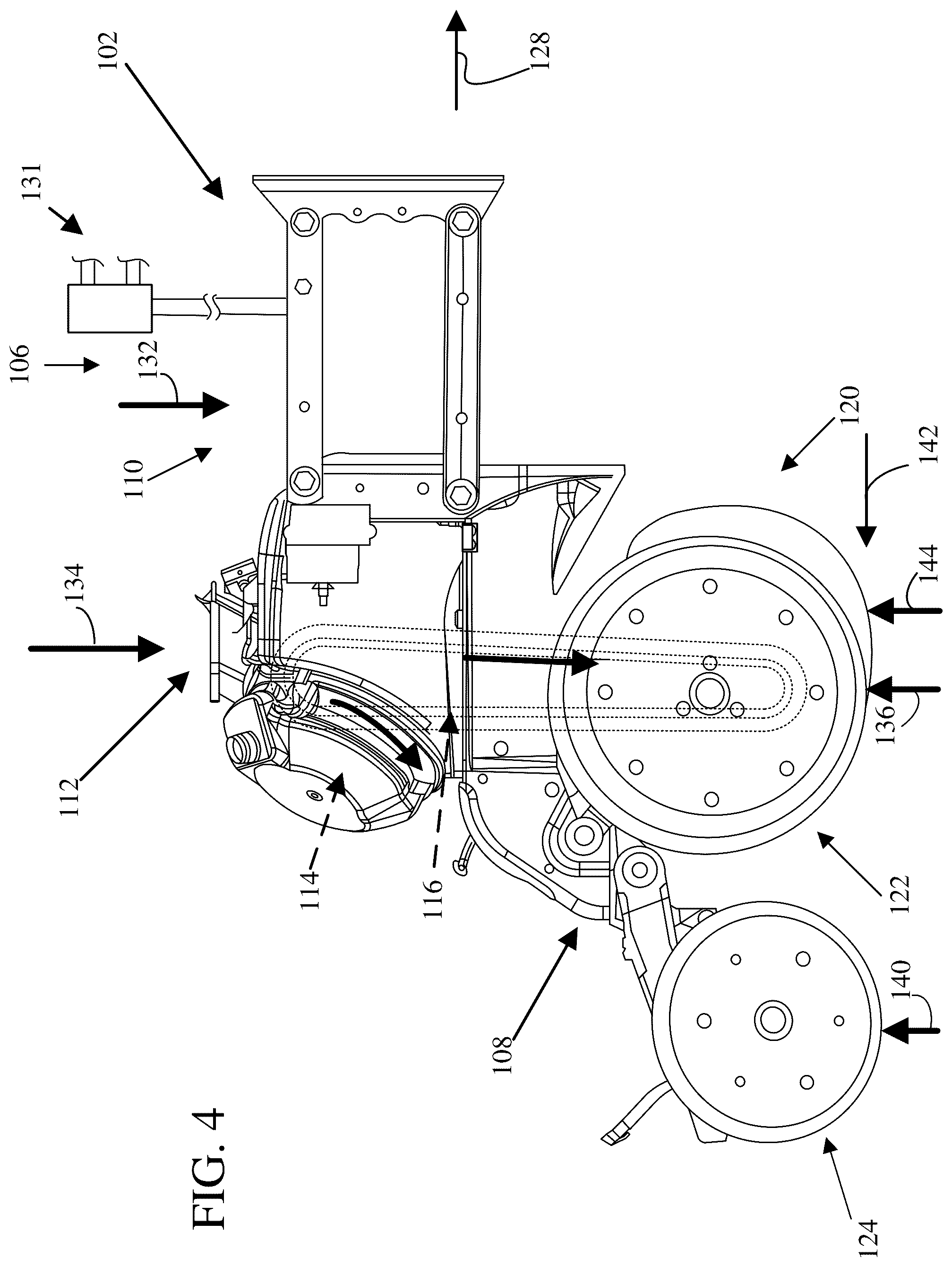 Patent US12457921 Figure 4 – Controlling components of row unit based on soil strength