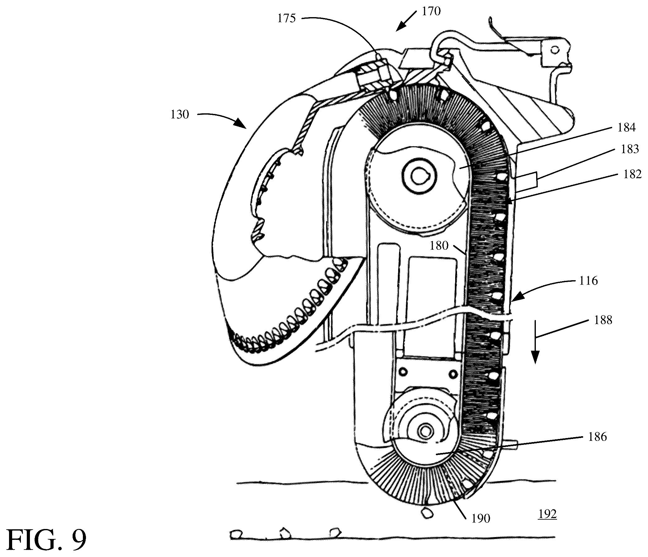 Patent US12457921 Figure 9 – Controlling components of row unit based on soil strength