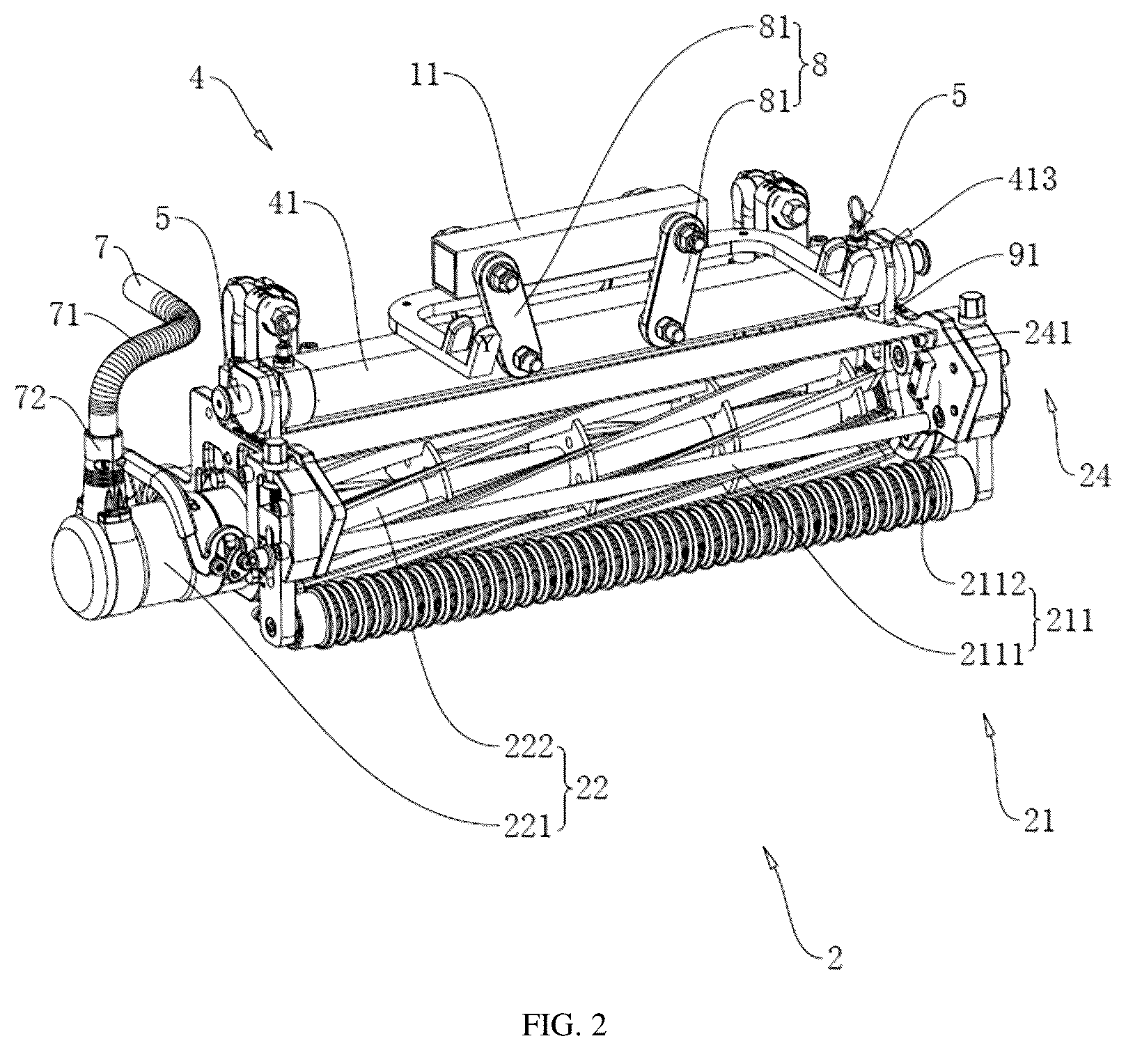 Patent US12457926 Figure 2 – Lawnmower with maintenance coupling