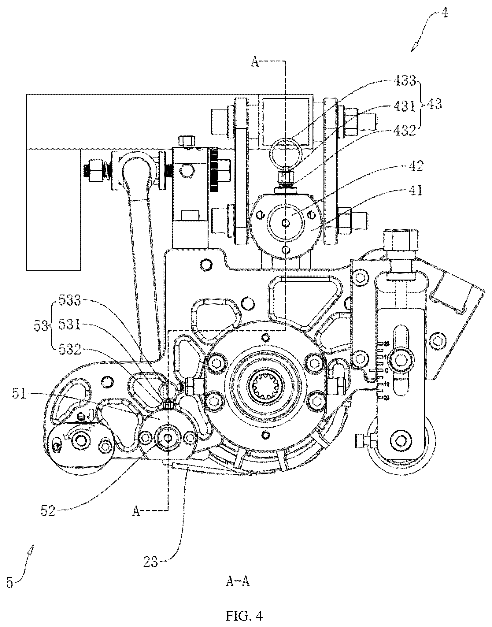 Patent US12457926 Figure 4 – Lawnmower with maintenance coupling