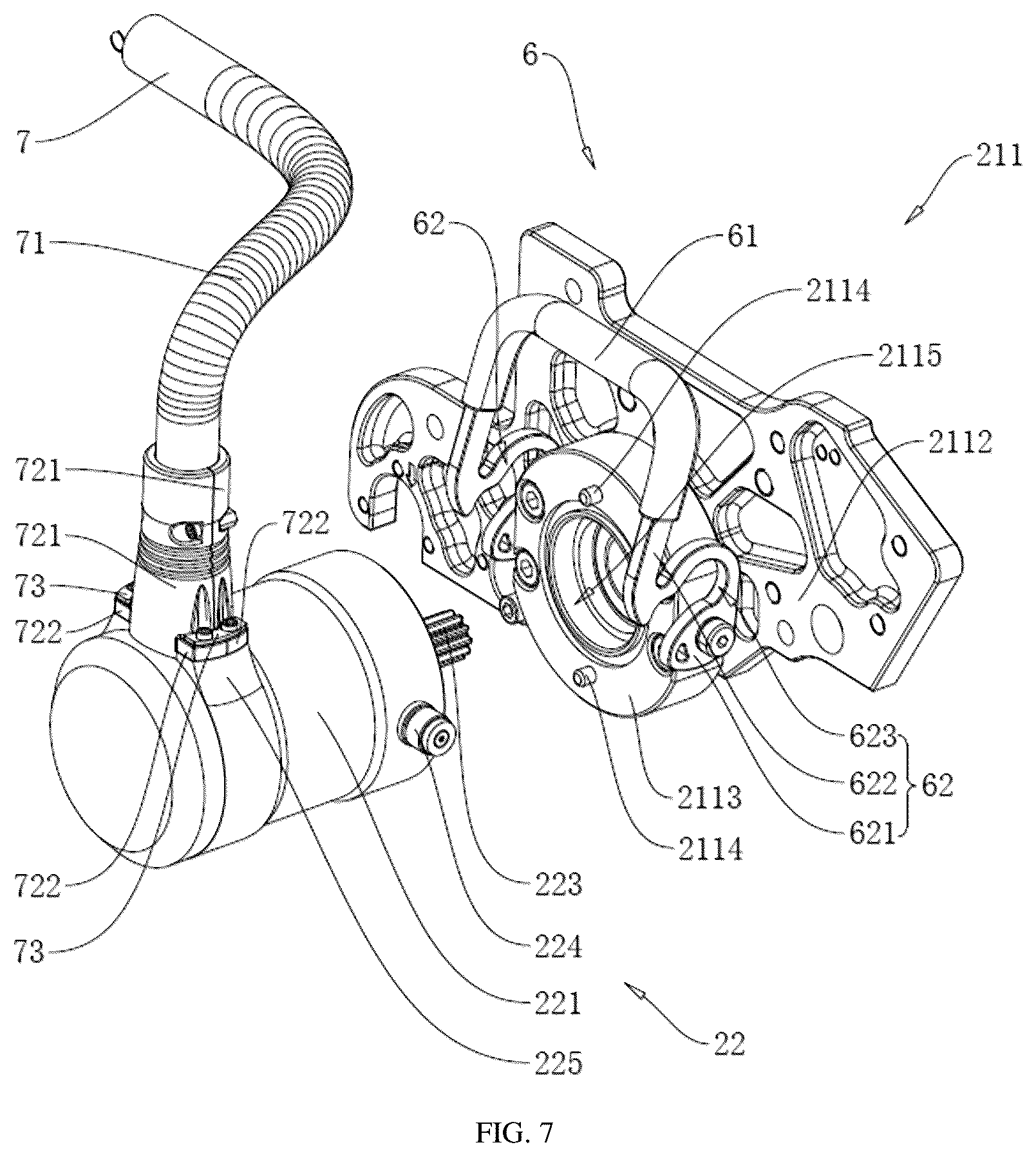 Patent US12457926 Figure 7 – Lawnmower with maintenance coupling
