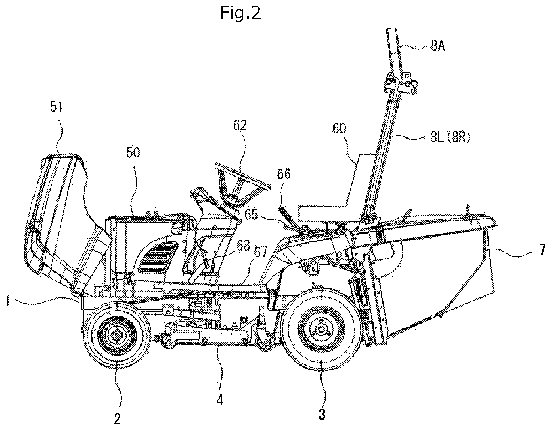 Patent US12457927 Figure 2 – Electric work vehicle drive arrangement
