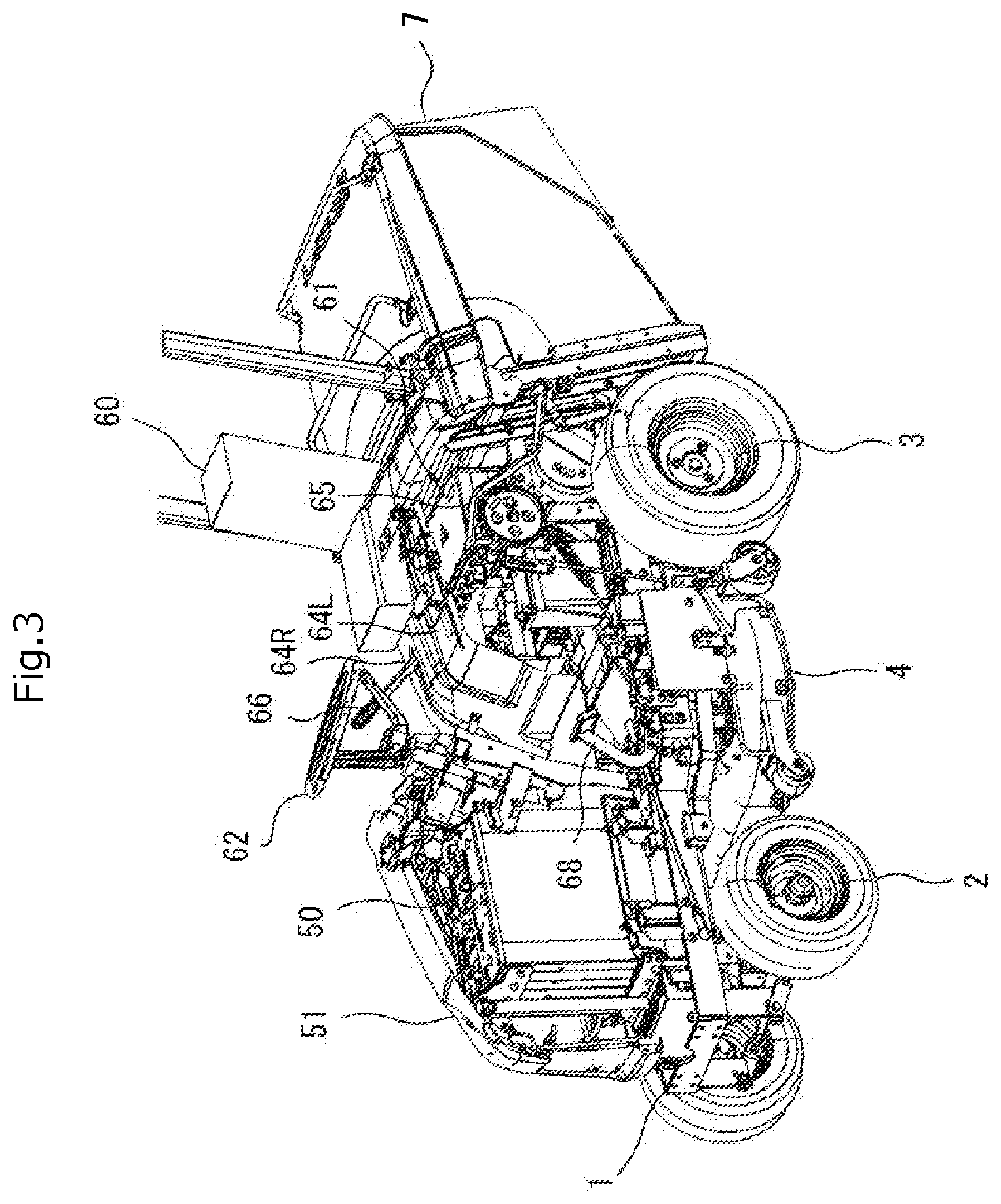 Patent US12457927 Figure 3 – Electric work vehicle drive arrangement
