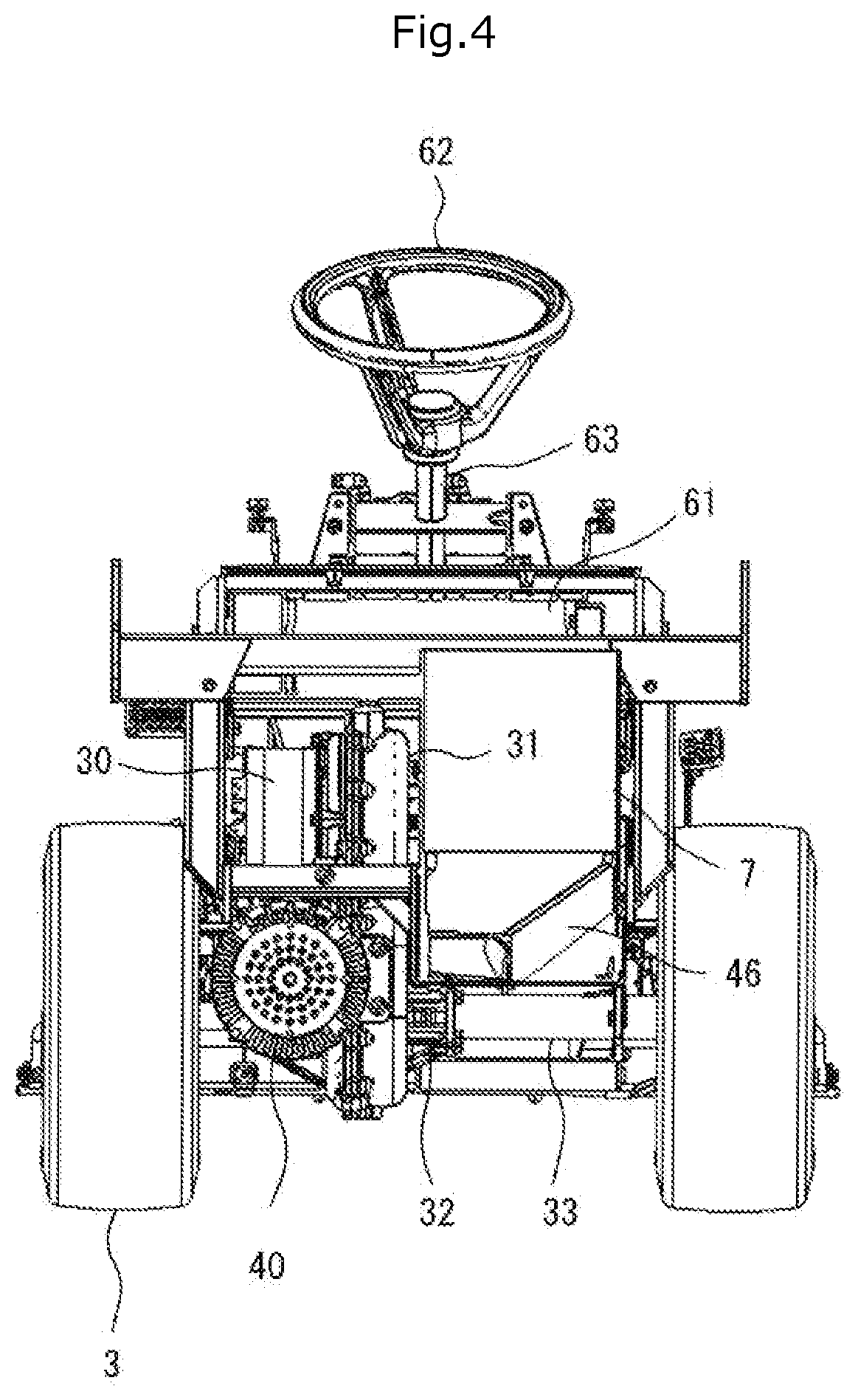 Patent US12457927 Figure 4 – Electric work vehicle drive arrangement