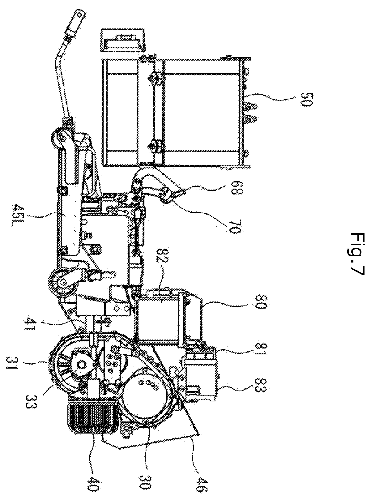 Patent US12457927 Figure 7 – Electric work vehicle drive arrangement
