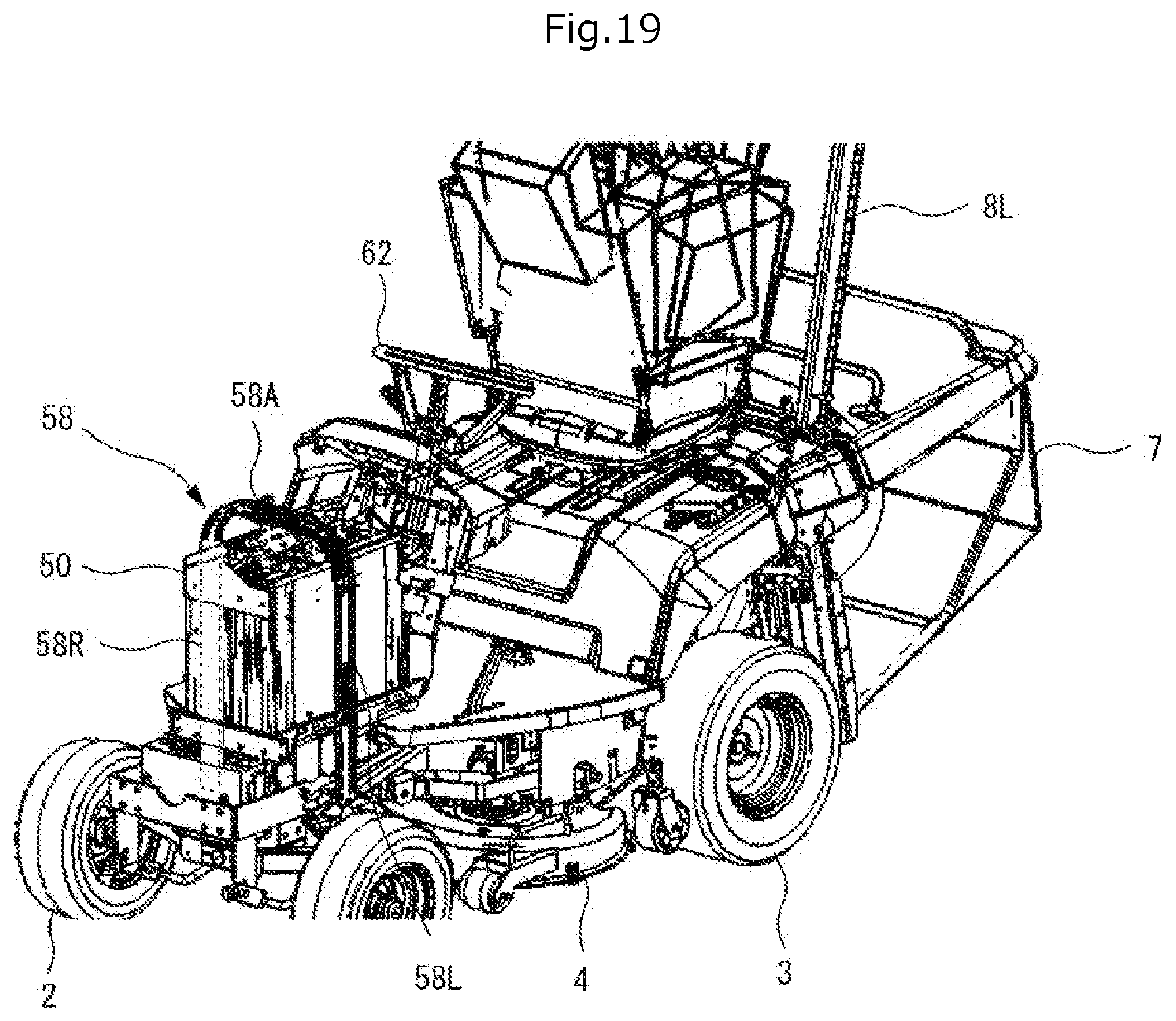 Patent US12457927 Figure 19 – Electric work vehicle drive arrangement