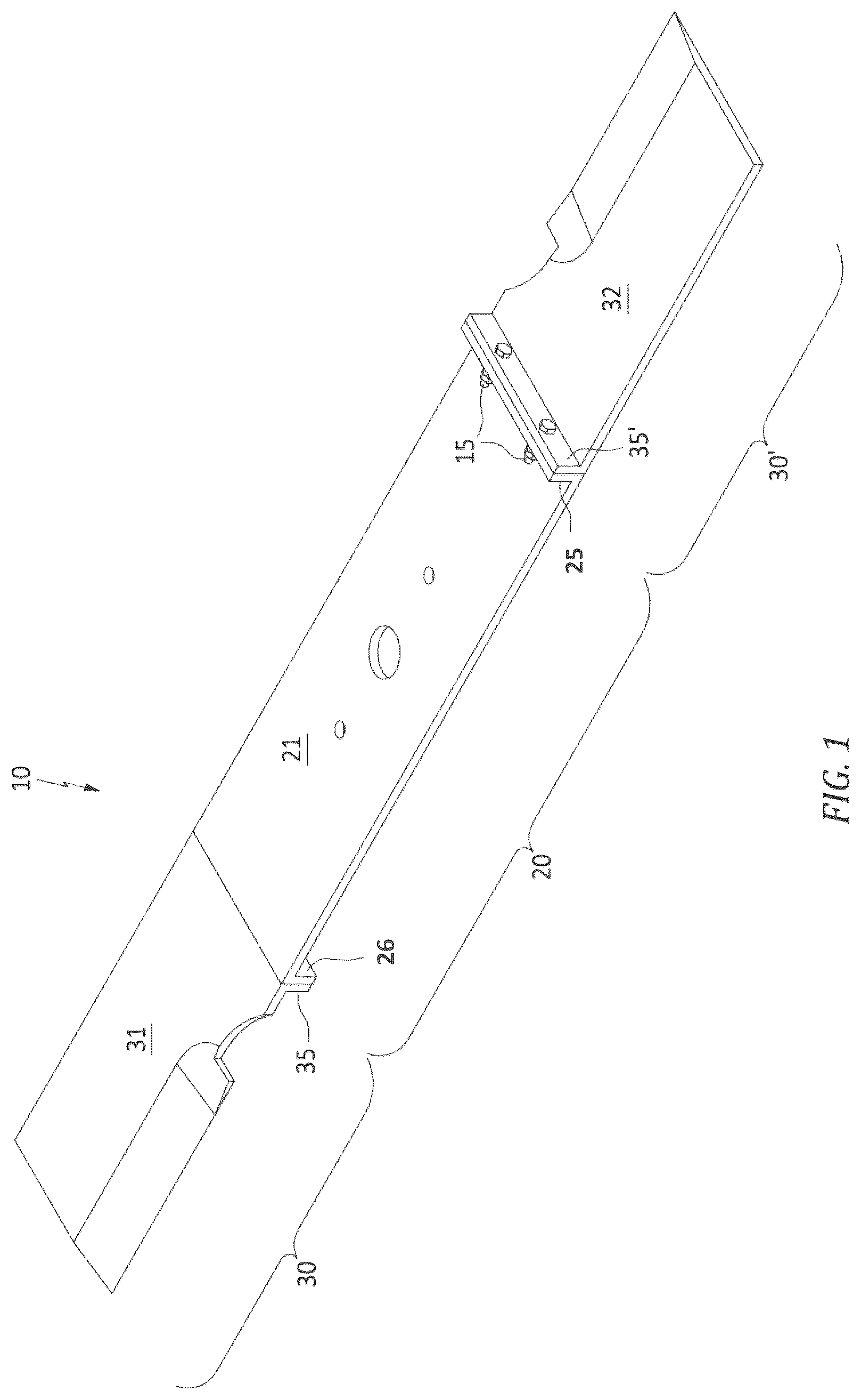 Patent US12457928 — Mower blade with removable cutting attachments — Figure 1
