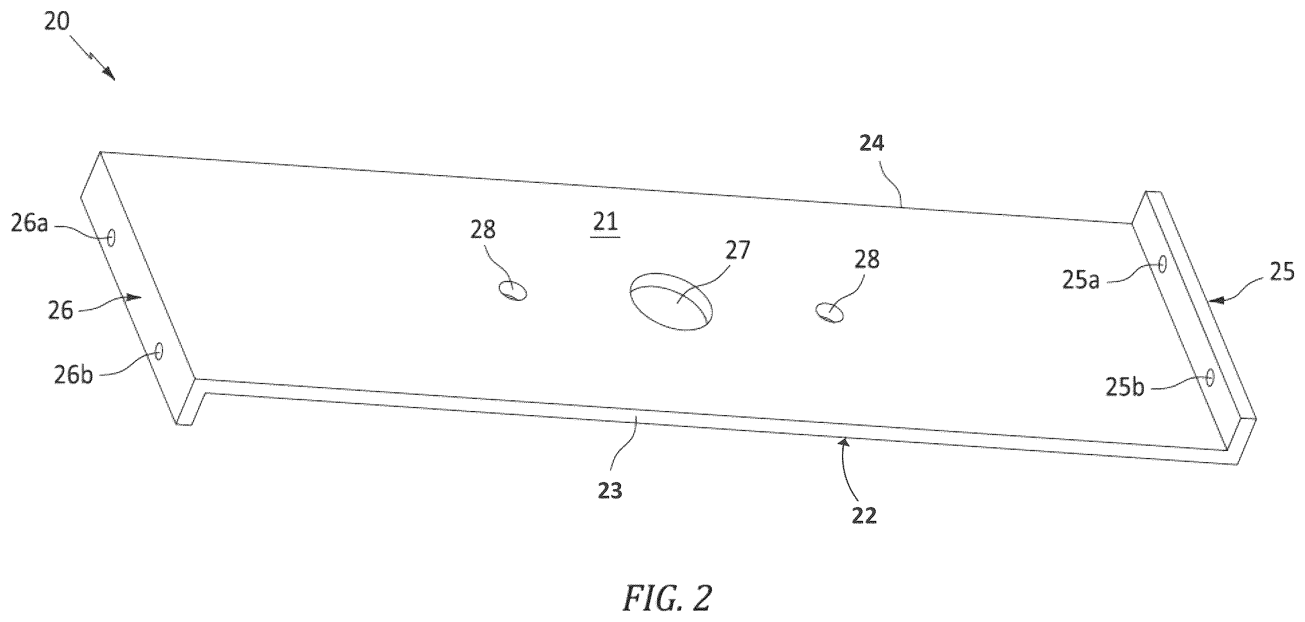 Patent US12457928 Figure 2 – Mower blade with removable cutting attachments