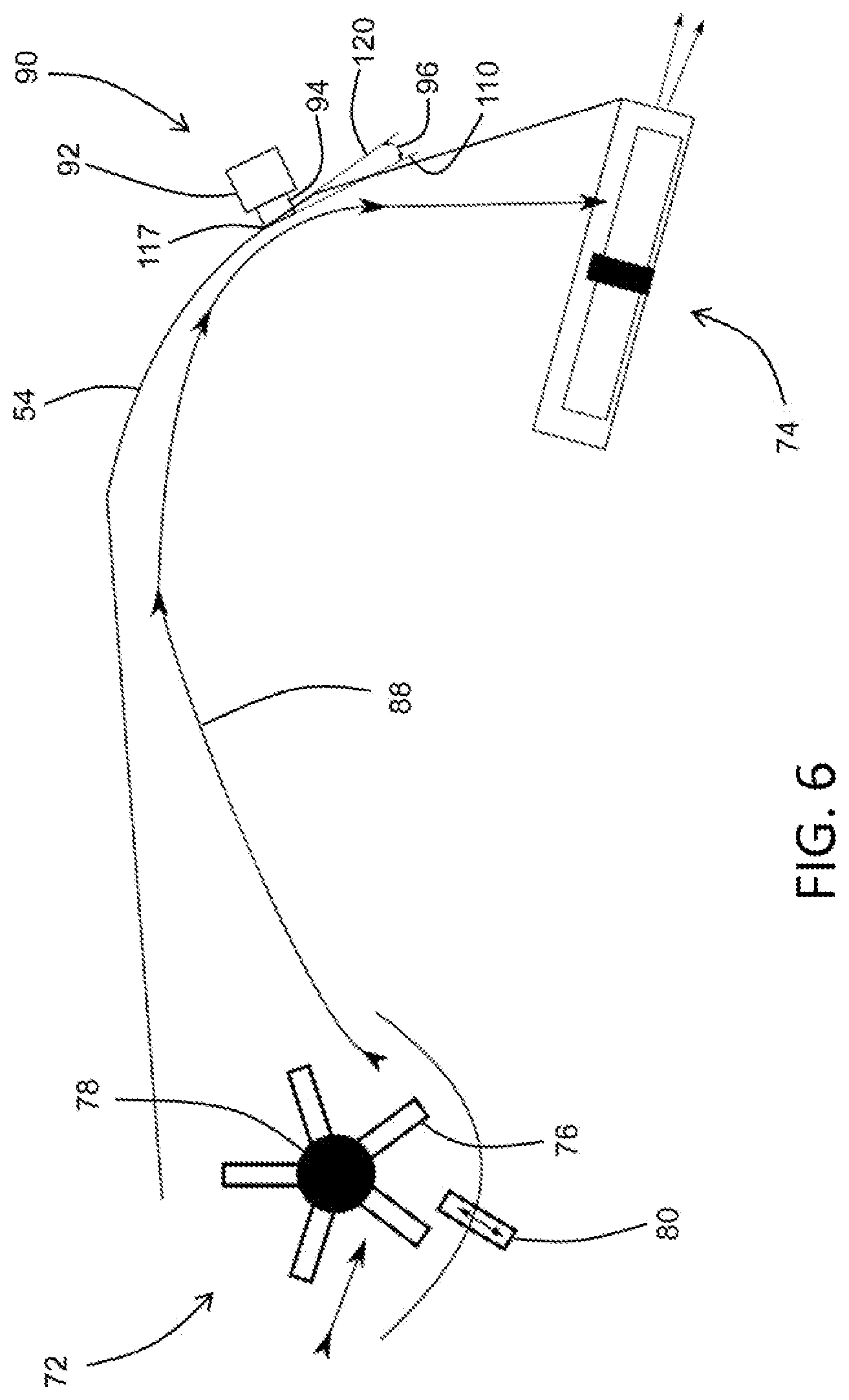 Patent US12457930 Figure 7 – Combine harvester with tilted crop material sensor arrangement