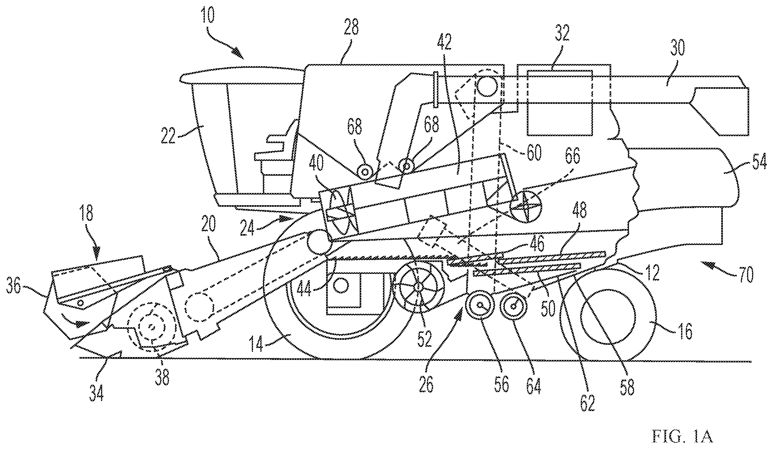 Patent US12457932 Figure 1 – Sensing array for grain tank