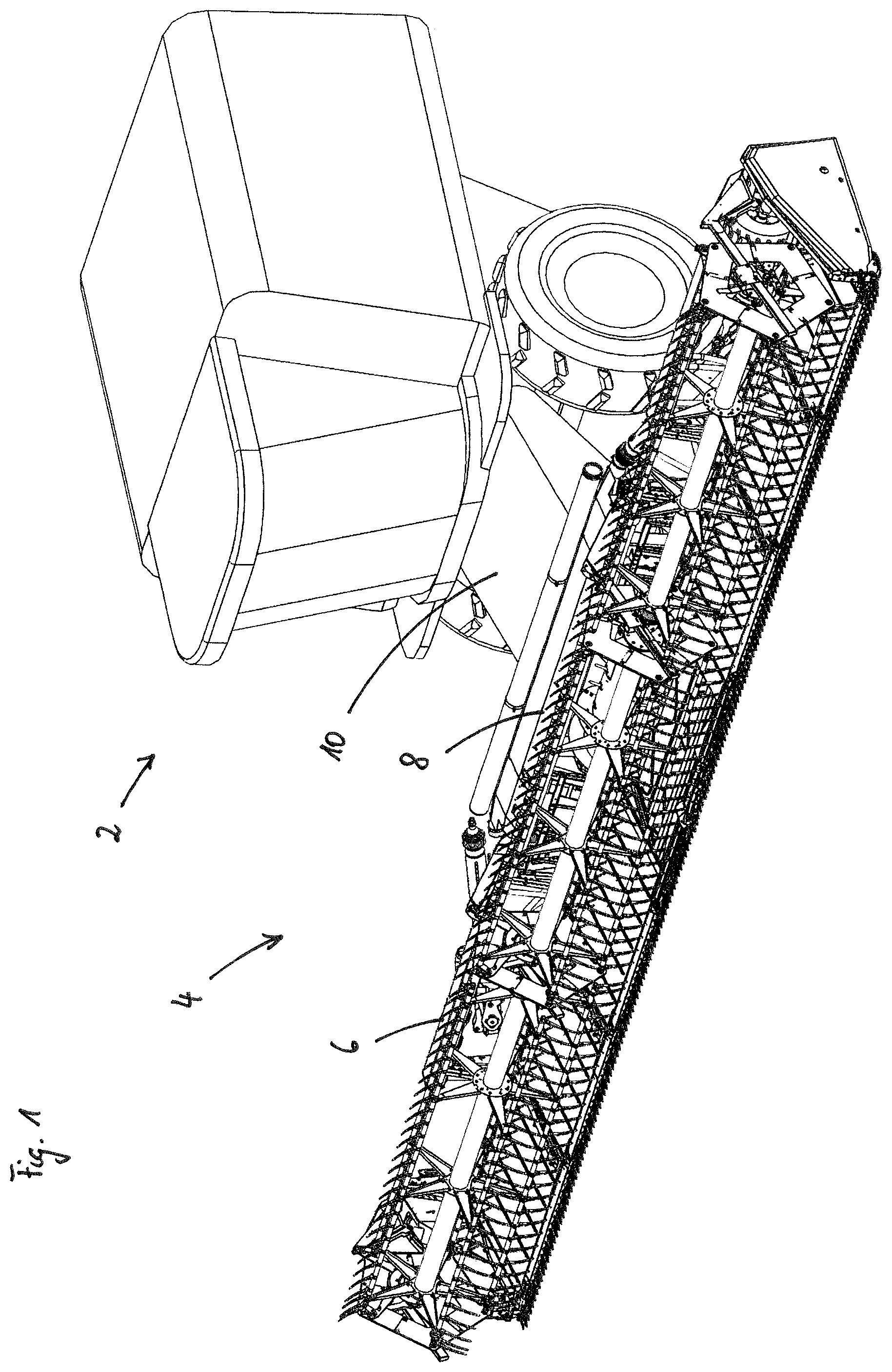 Patent US12457935 — Cutting mechanism with longitudinally movable support element for supporting a conveyor surface — Figure 1