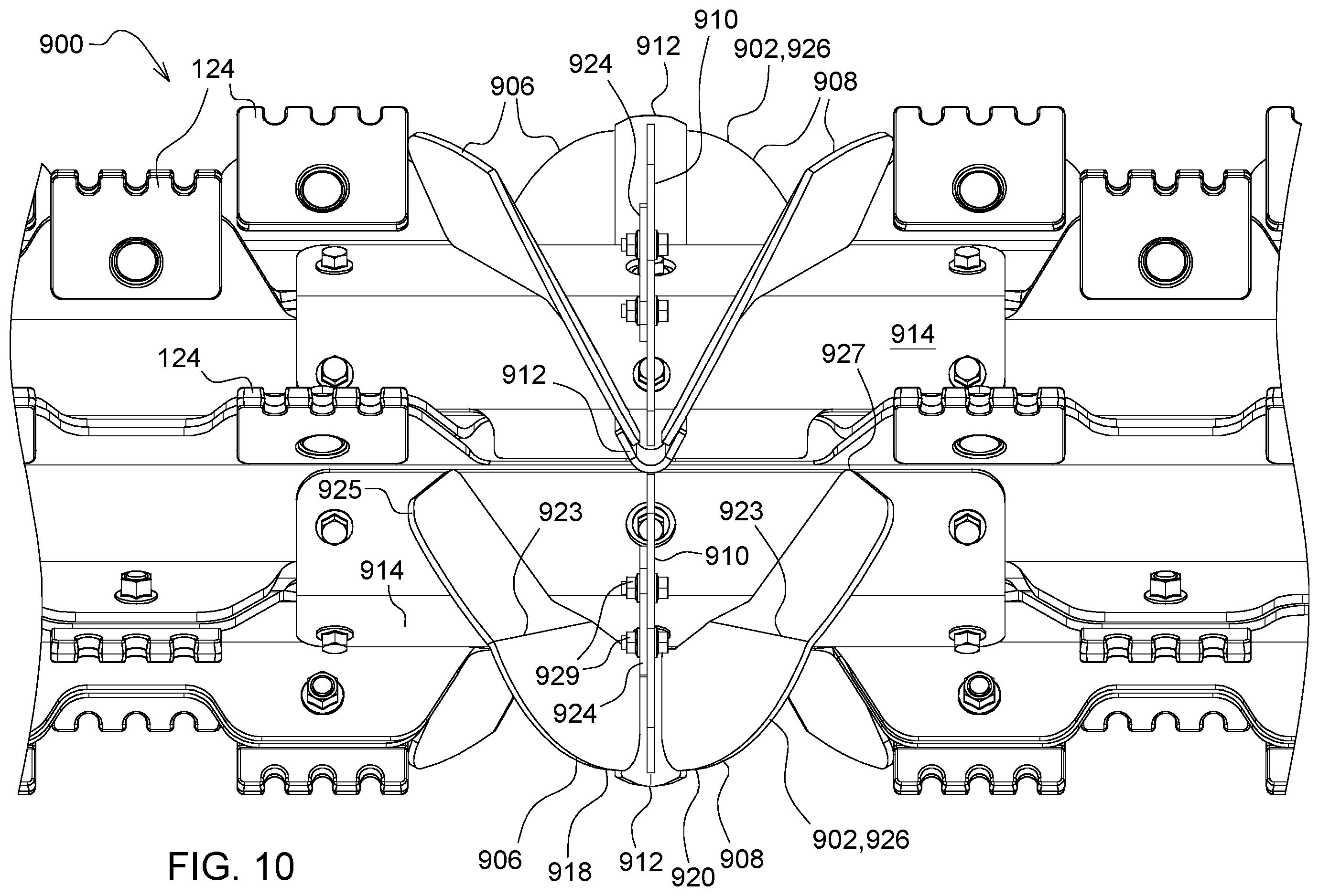 Patent US12457939 Figure 10 – Feed accelerator for an agricultural harvester