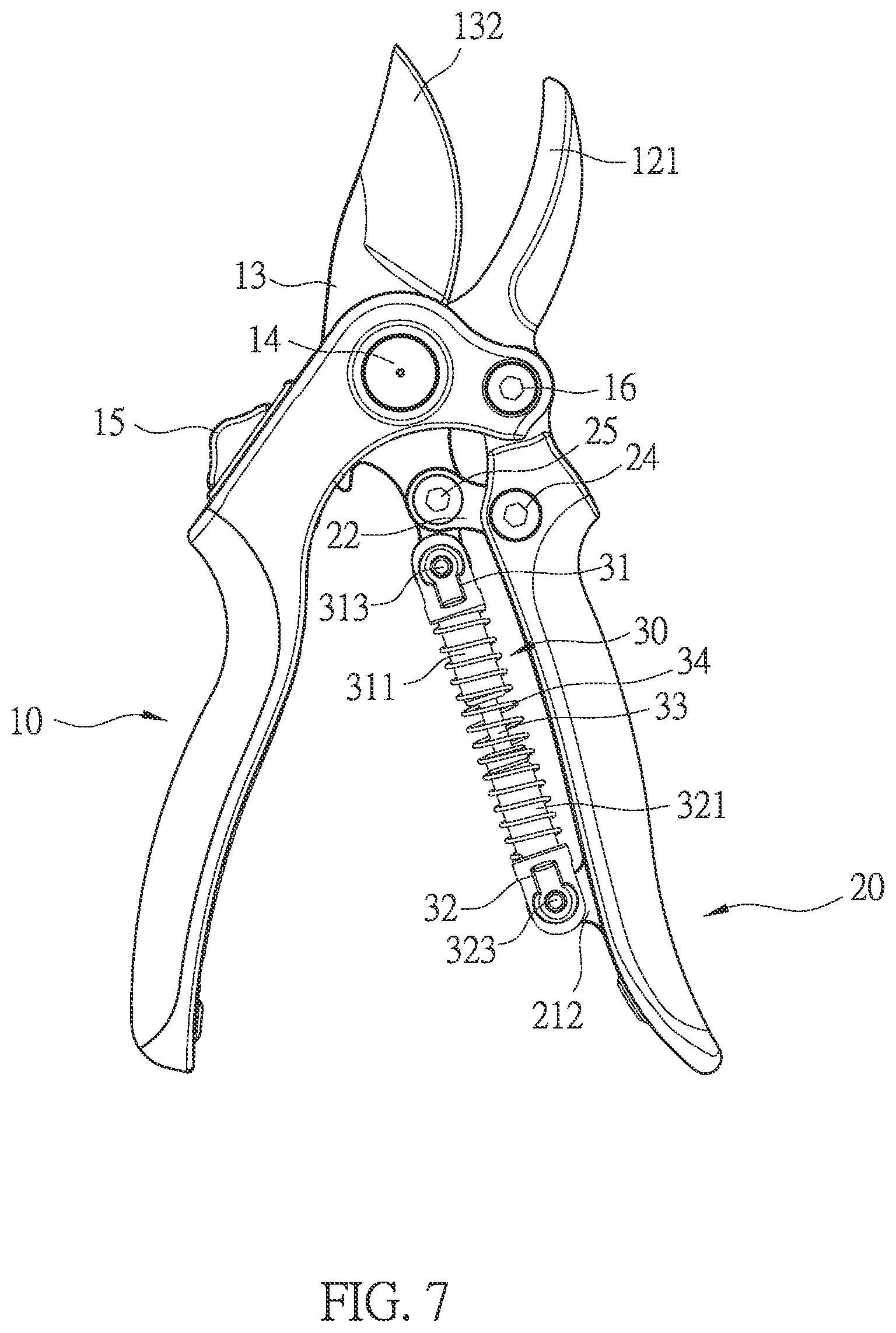 Patent US12457943 Figure 7 – Garden shears structure