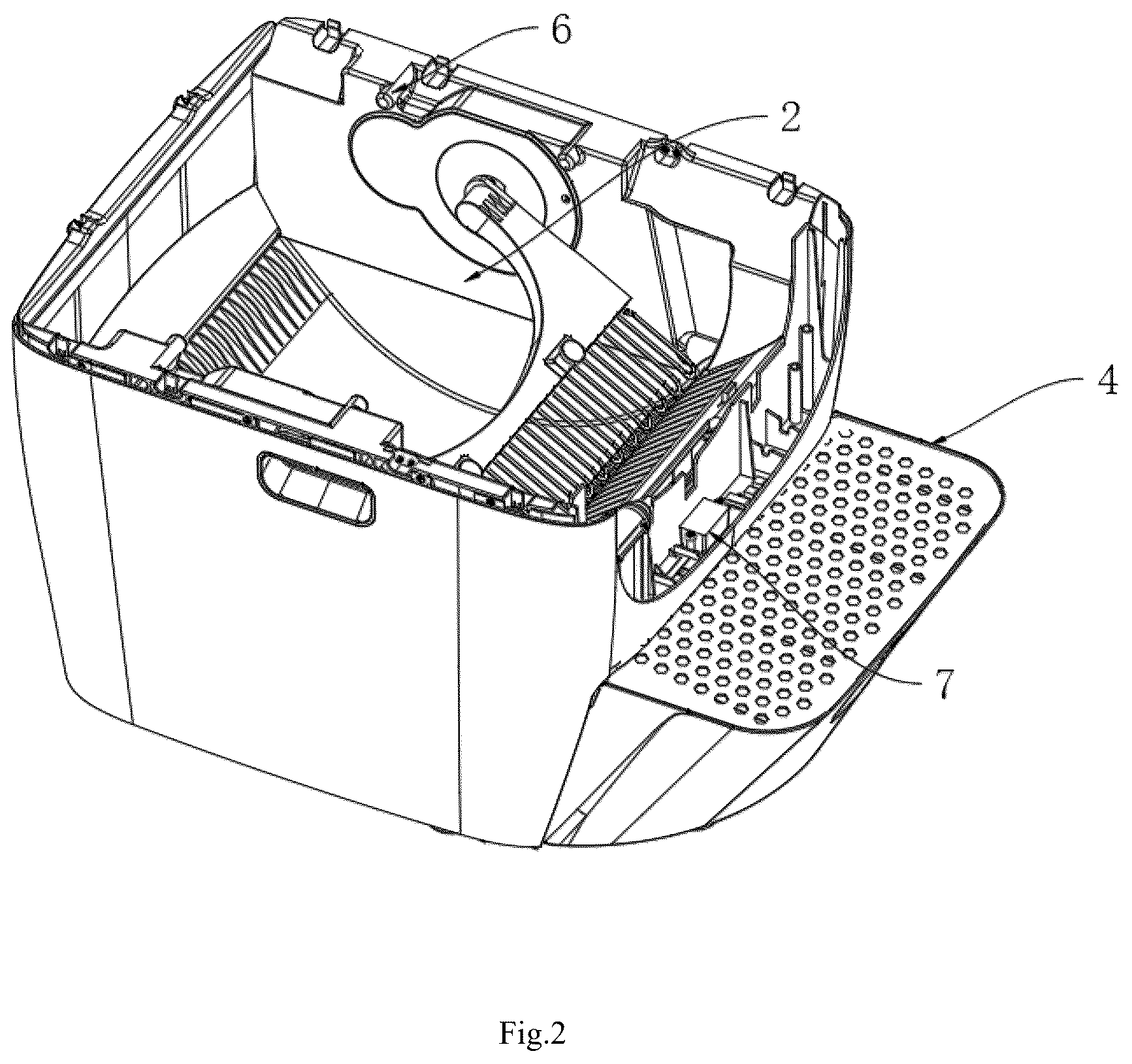 Patent US12457990 Figure 2 – Device for cleaning pet feces automatically and intelligently