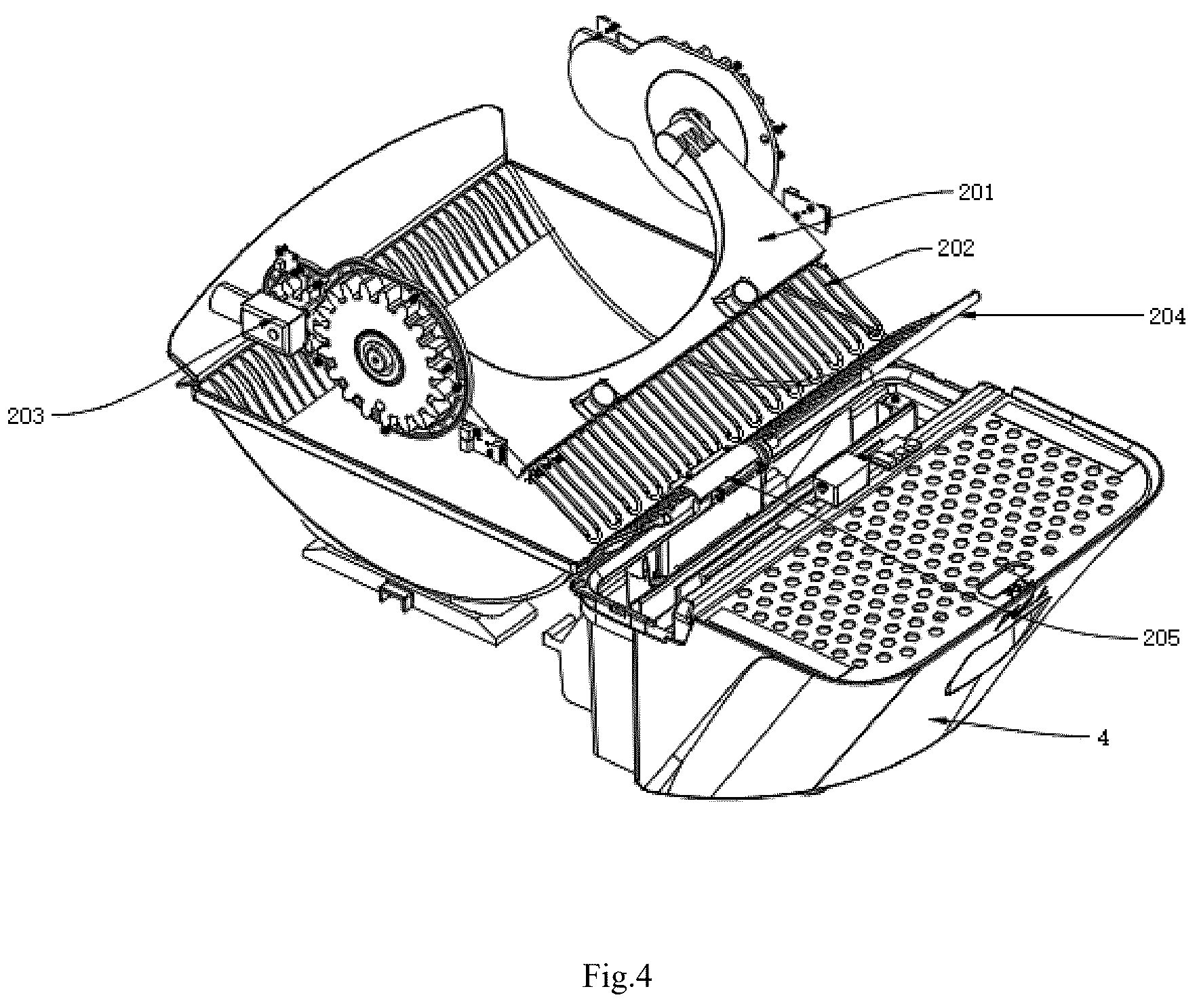 Patent US12457990 Figure 4 – Device for cleaning pet feces automatically and intelligently