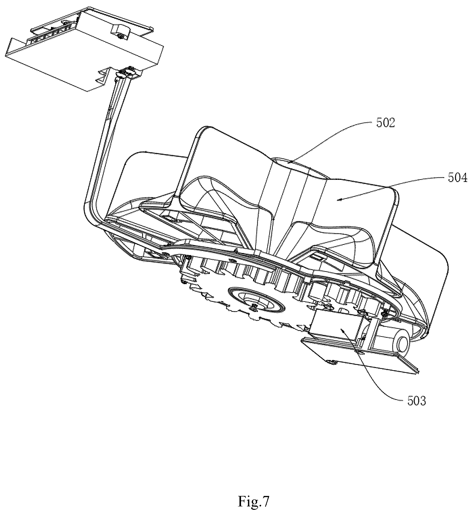 Patent US12457990 Figure 7 – Device for cleaning pet feces automatically and intelligently