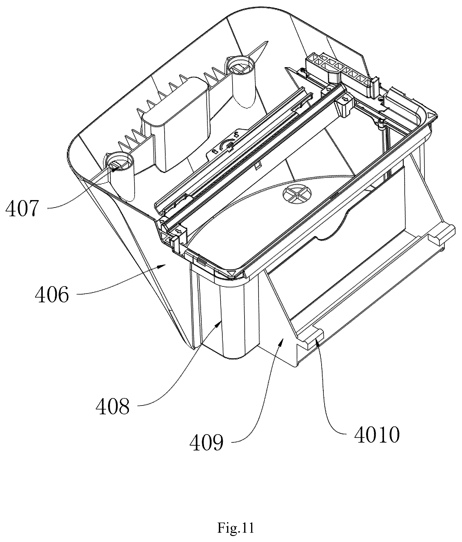 Patent US12457990 Figure 11 – Device for cleaning pet feces automatically and intelligently