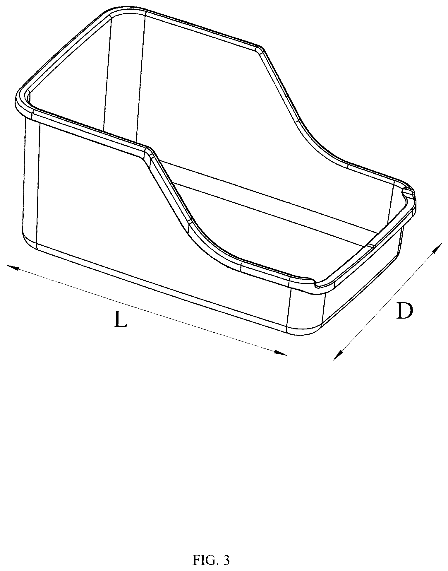 Patent US12457991 Figure 3 – Cat litter basin convenient for cleaning