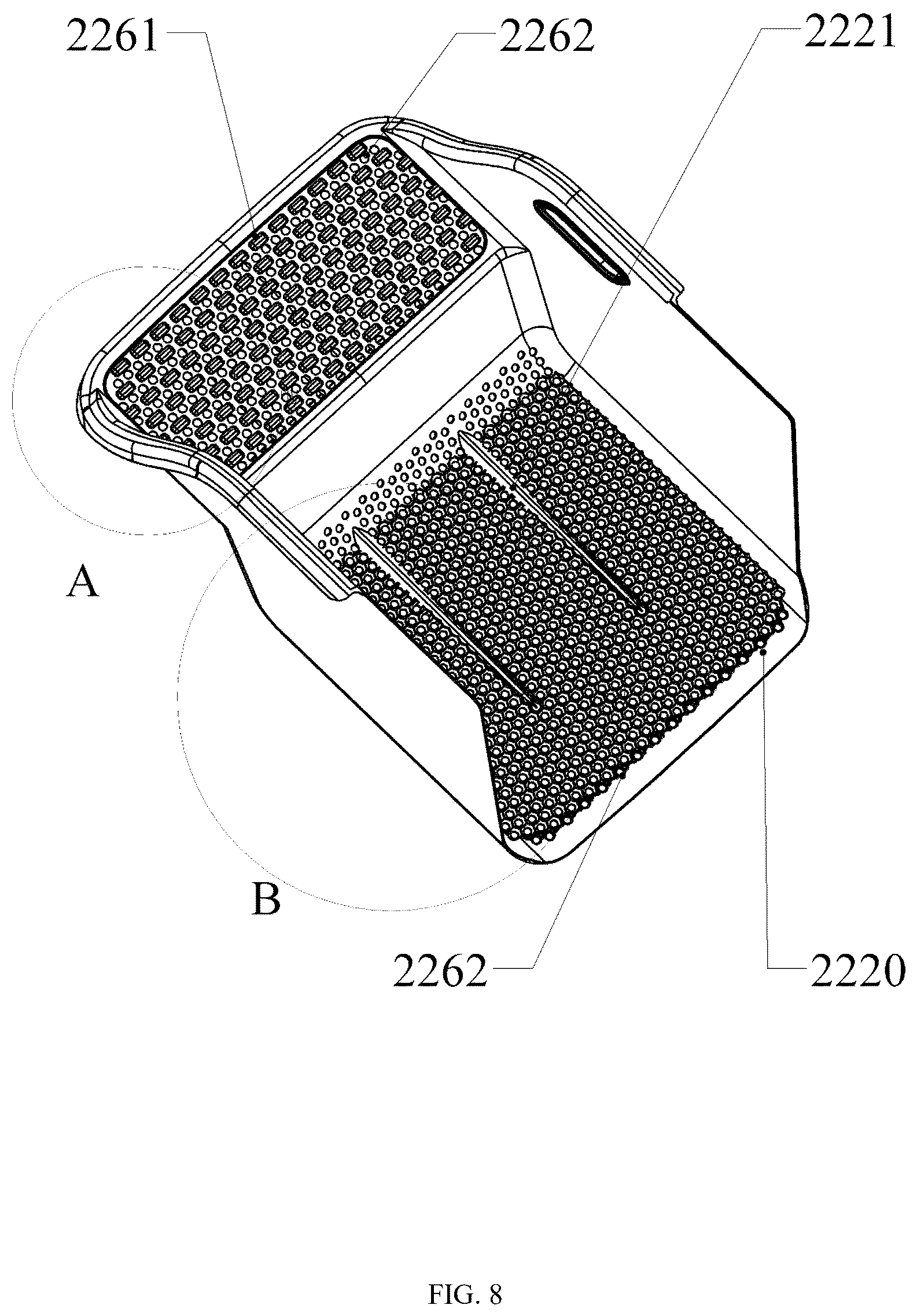Patent US12457991 Figure 8 – Cat litter basin convenient for cleaning
