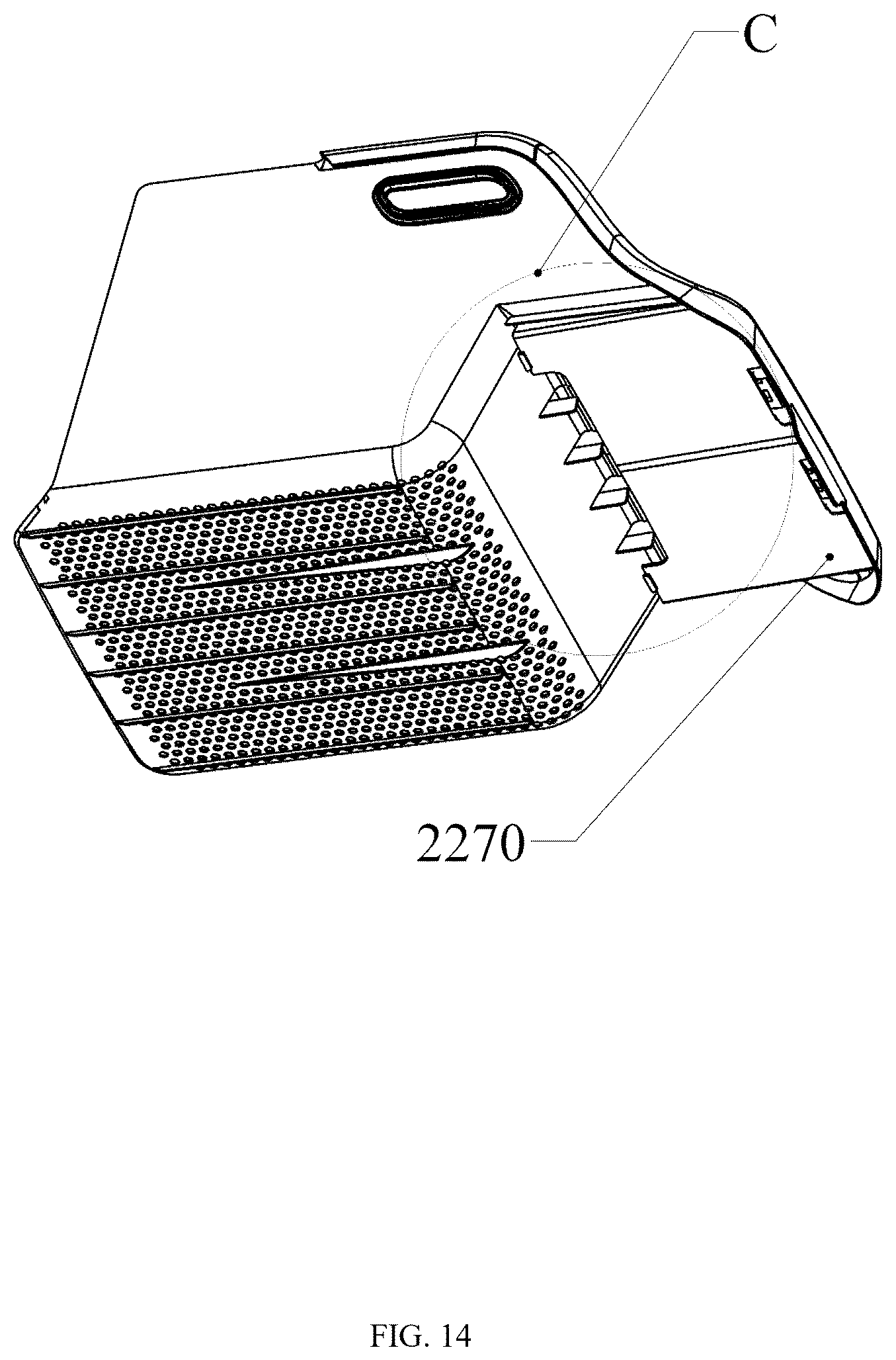 Patent US12457991 Figure 14 – Cat litter basin convenient for cleaning