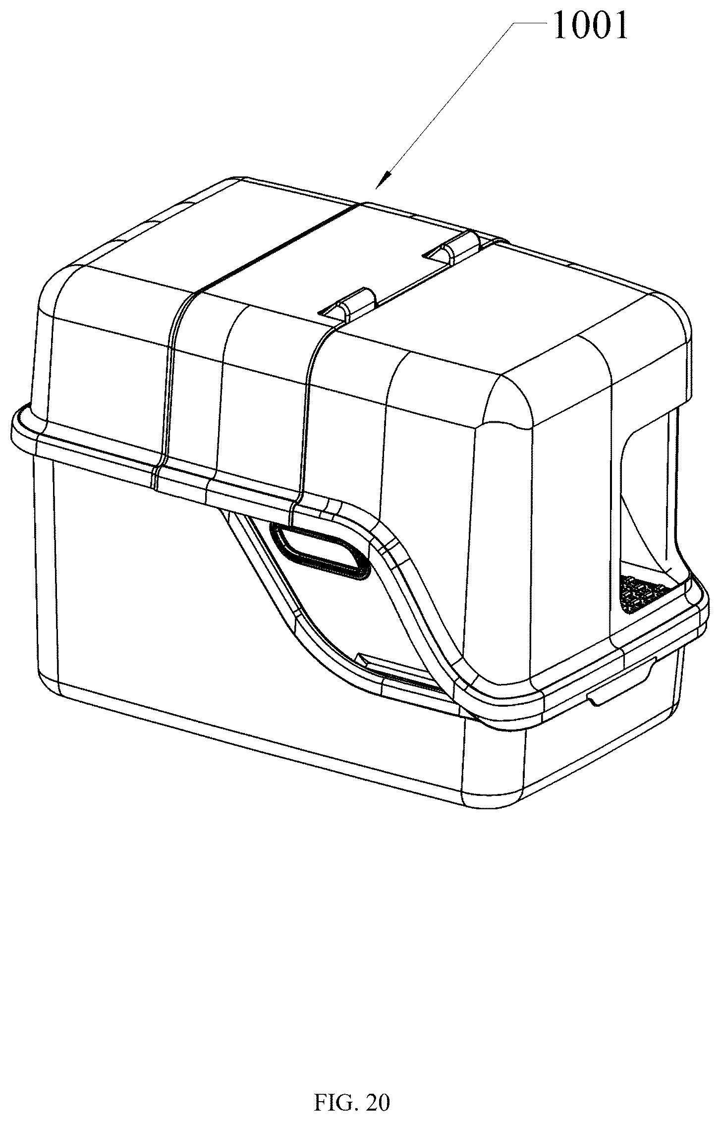Patent US12457991 Figure 20 – Cat litter basin convenient for cleaning
