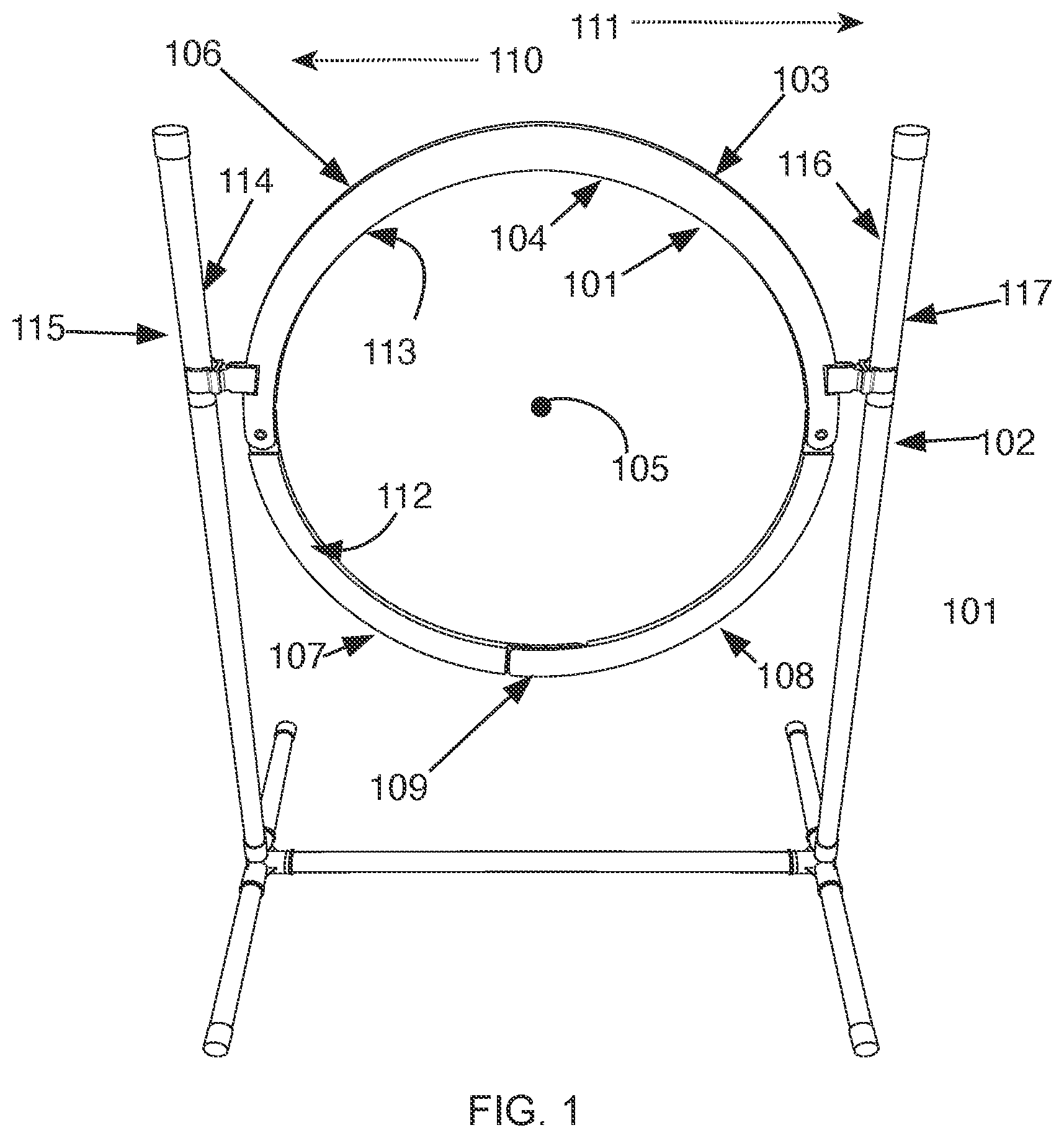 Patent US12457993 — Agility hoop — Figure 1