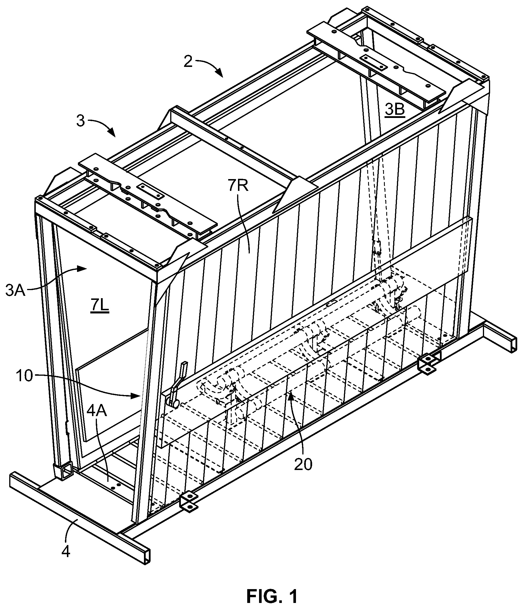 Patent US12457994 — Apparatus for restraining the lower legs and feet of a livestock animal — Figure 1
