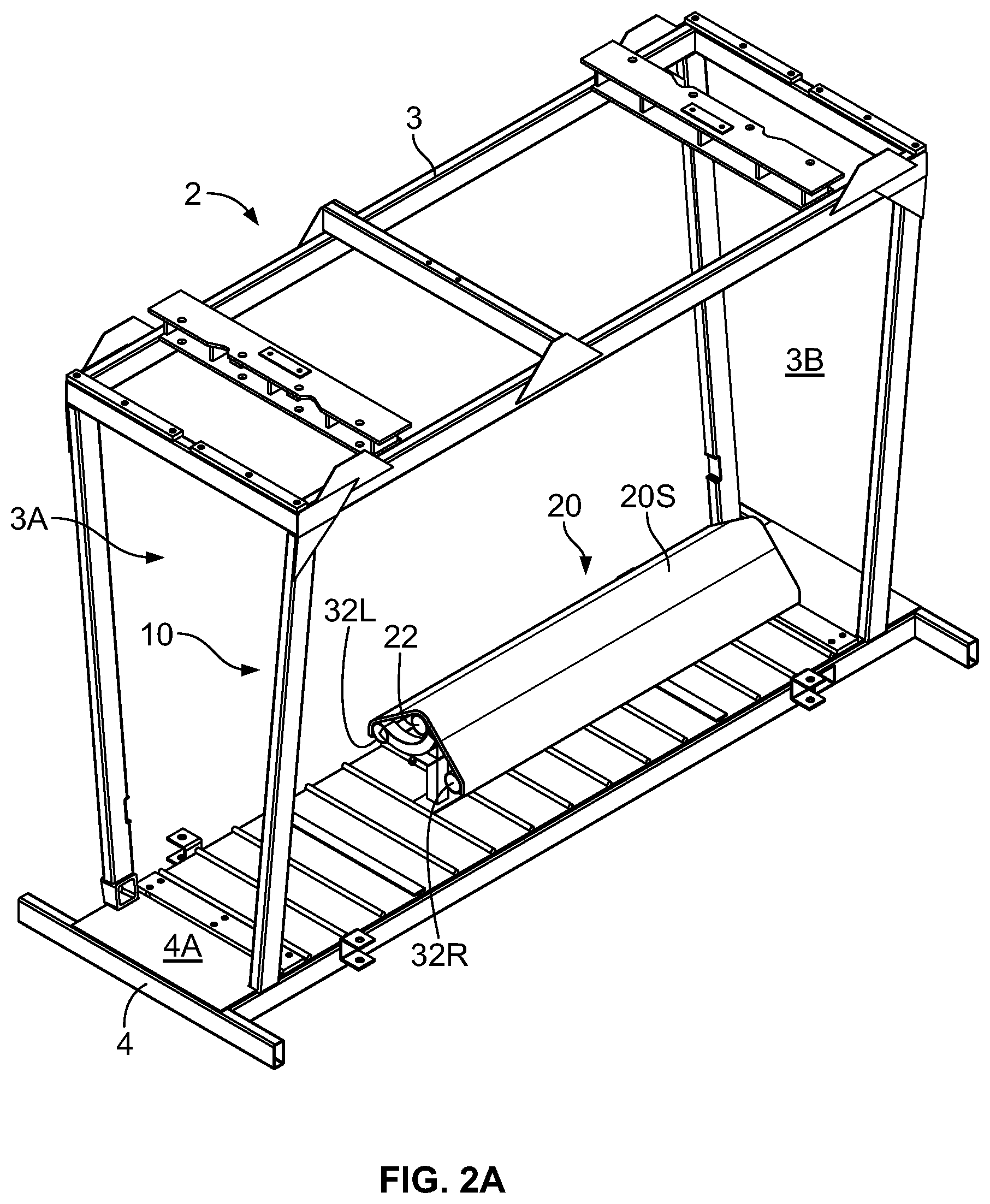 Patent US12457994 Figure 2 – Apparatus for restraining the lower legs and feet of a livestock animal