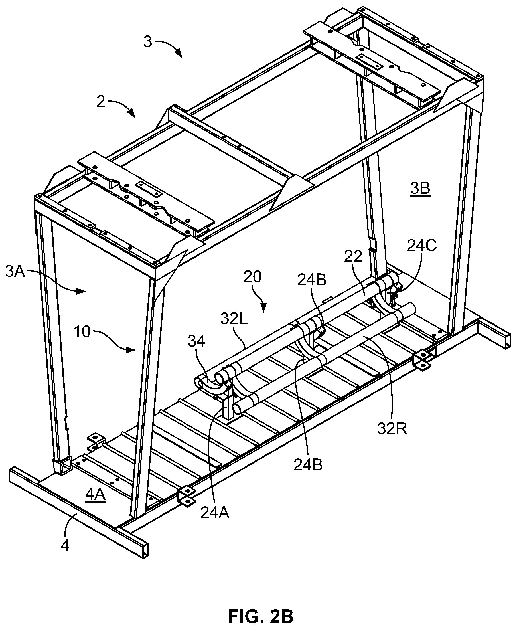 Patent US12457994 Figure 3 – Apparatus for restraining the lower legs and feet of a livestock animal