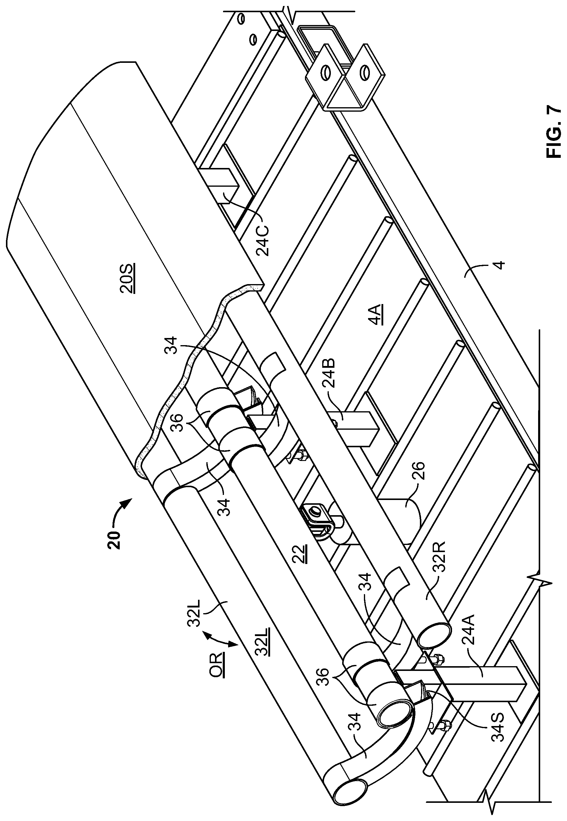 Patent US12457994 Figure 6 – Apparatus for restraining the lower legs and feet of a livestock animal