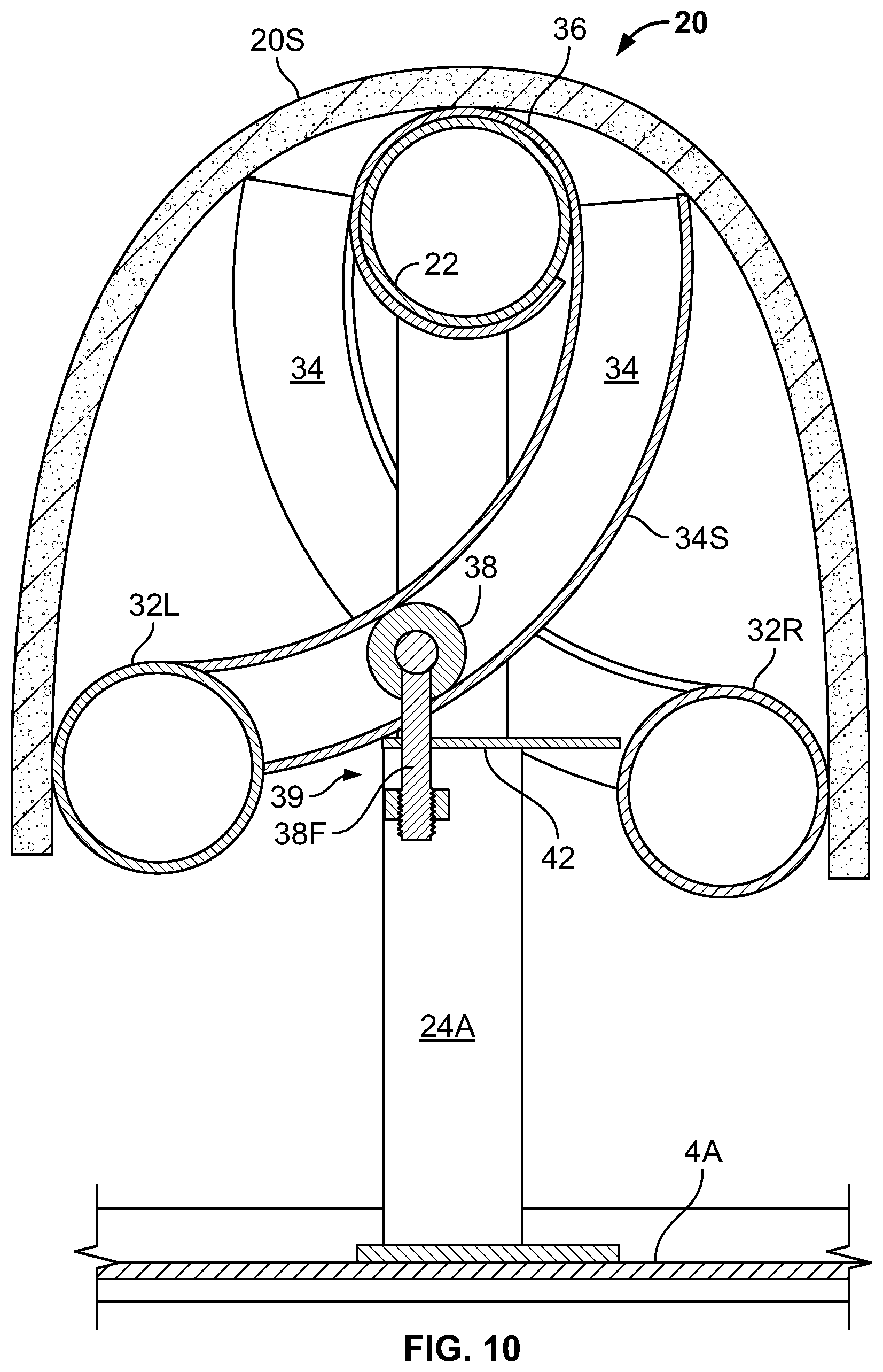 Patent US12457994 Figure 9 – Apparatus for restraining the lower legs and feet of a livestock animal