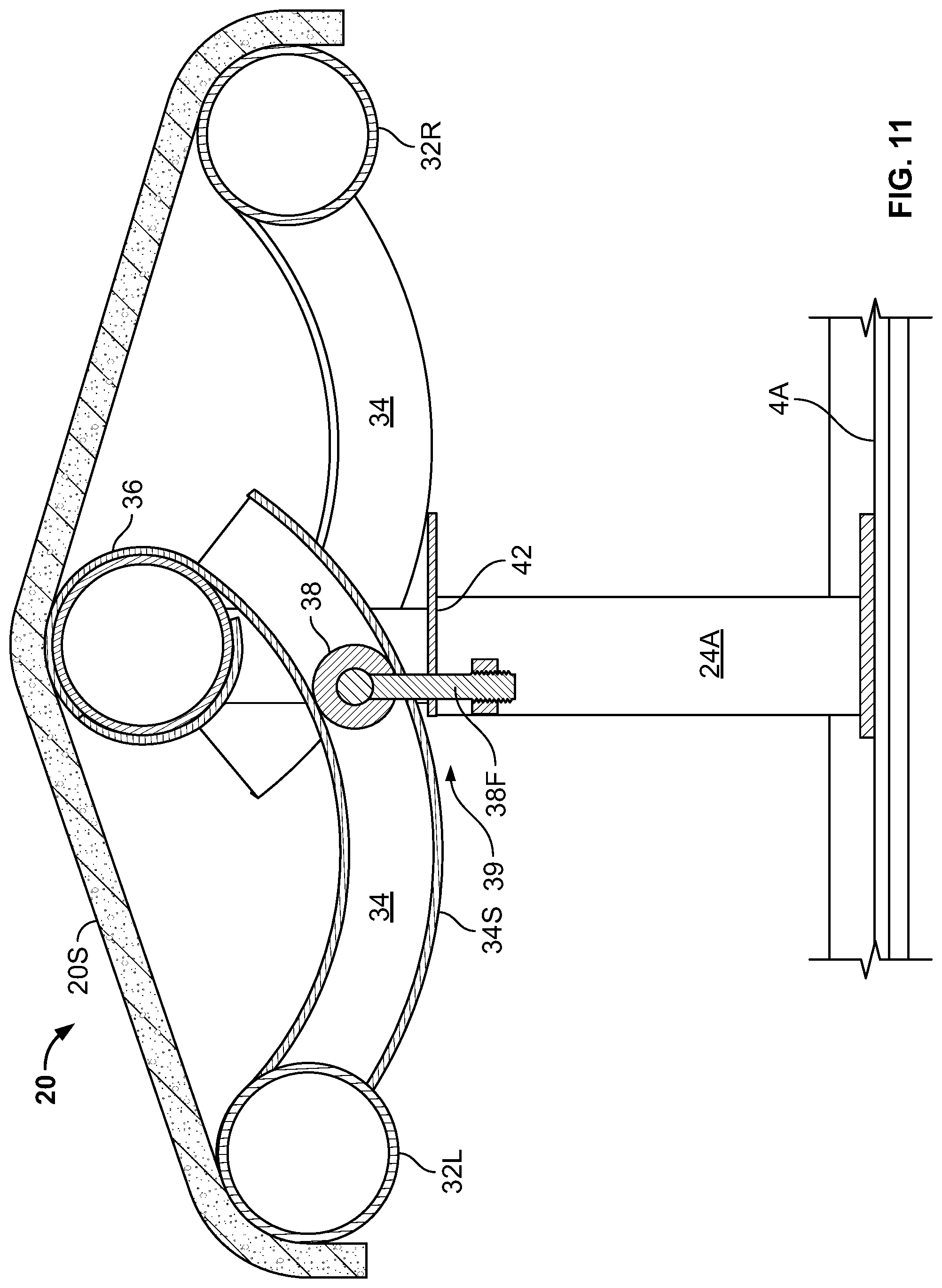 Patent US12457994 Figure 10 – Apparatus for restraining the lower legs and feet of a livestock animal