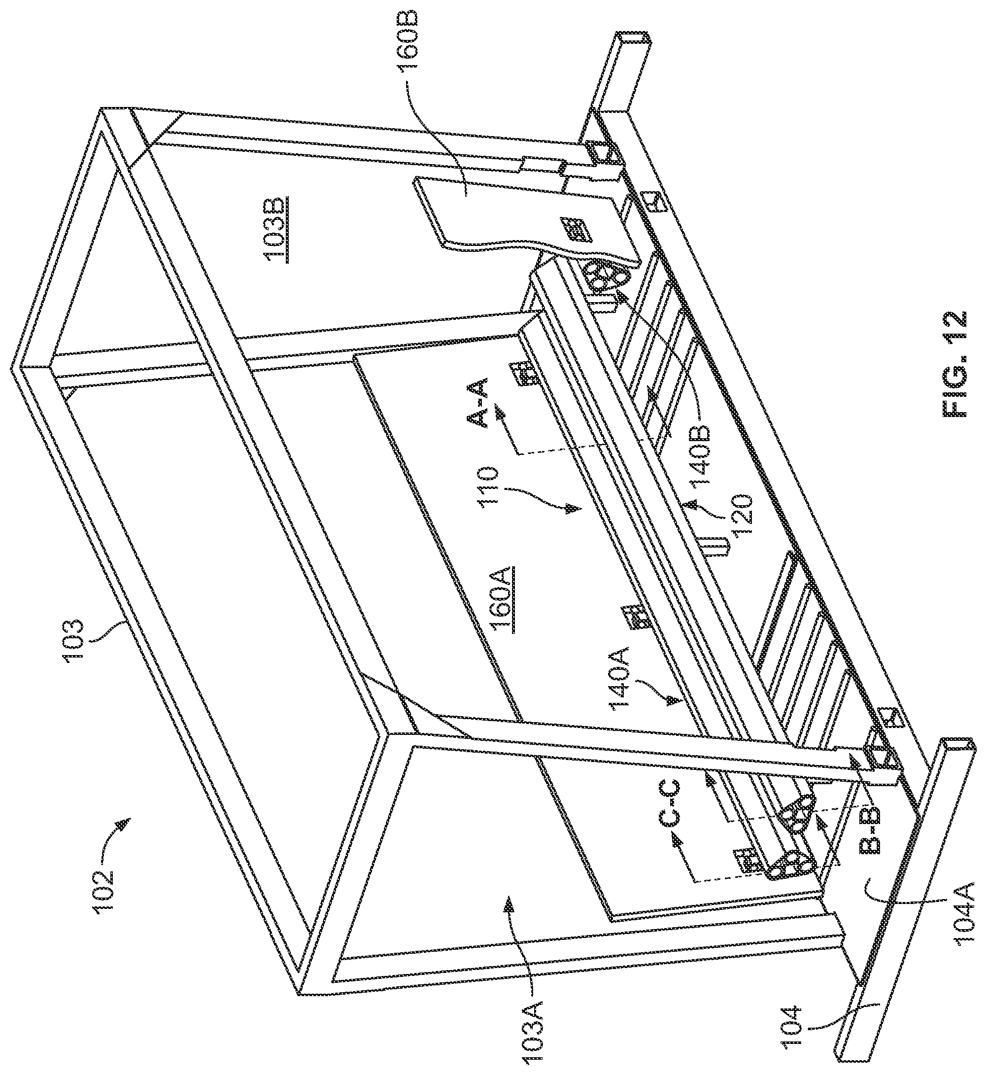 Patent US12457994 Figure 11 – Apparatus for restraining the lower legs and feet of a livestock animal