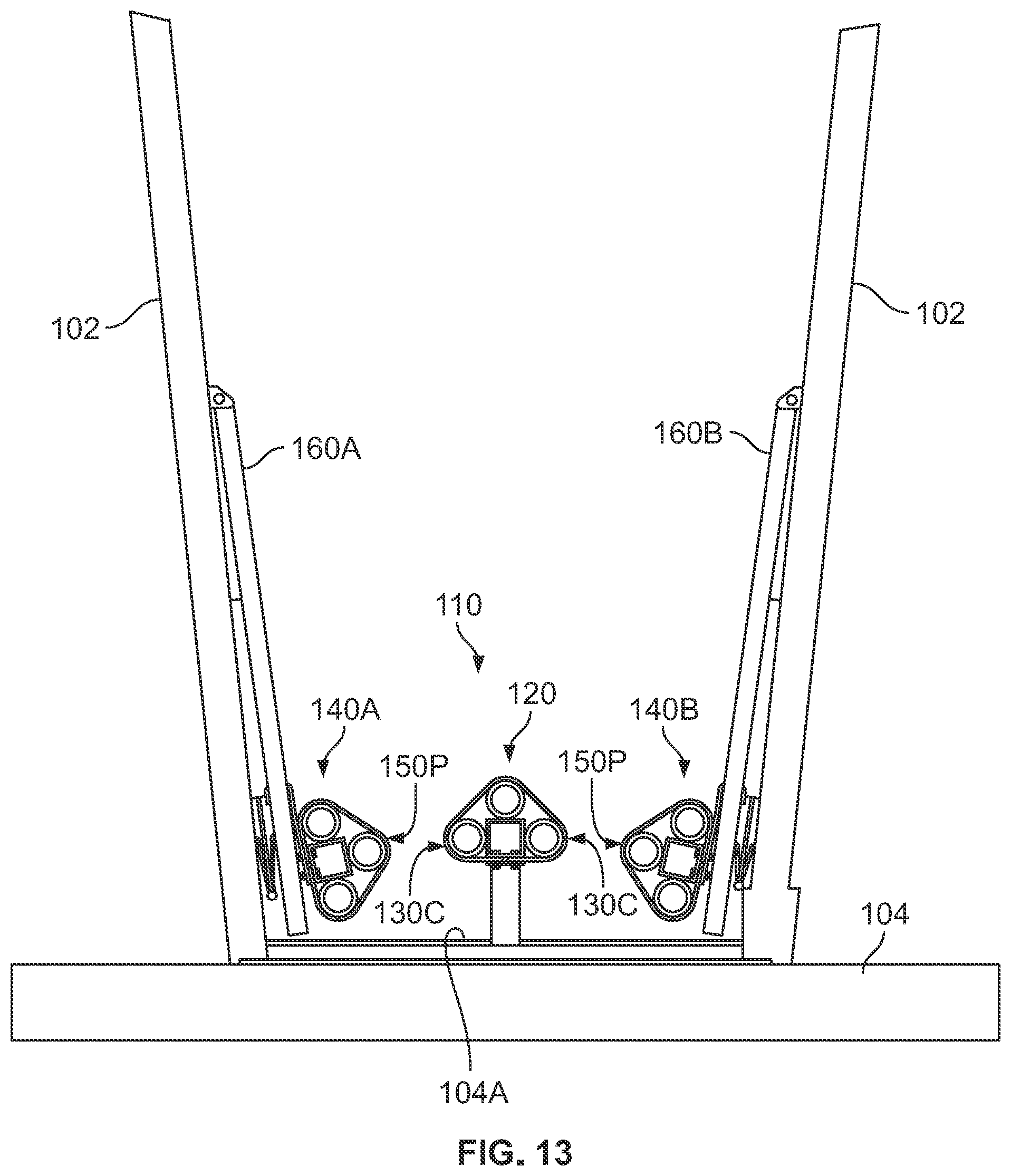 Patent US12457994 Figure 12 – Apparatus for restraining the lower legs and feet of a livestock animal