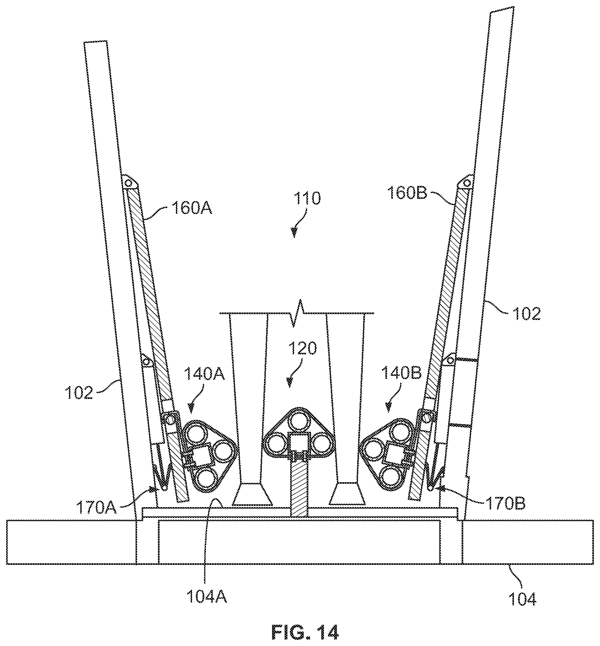 Patent US12457994 Figure 13 – Apparatus for restraining the lower legs and feet of a livestock animal