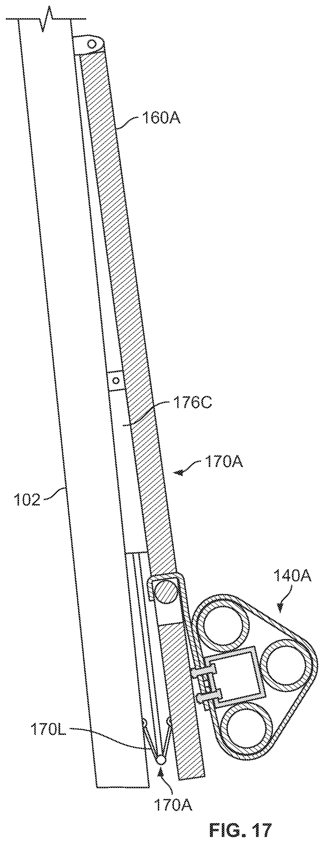 Patent US12457994 Figure 16 – Apparatus for restraining the lower legs and feet of a livestock animal