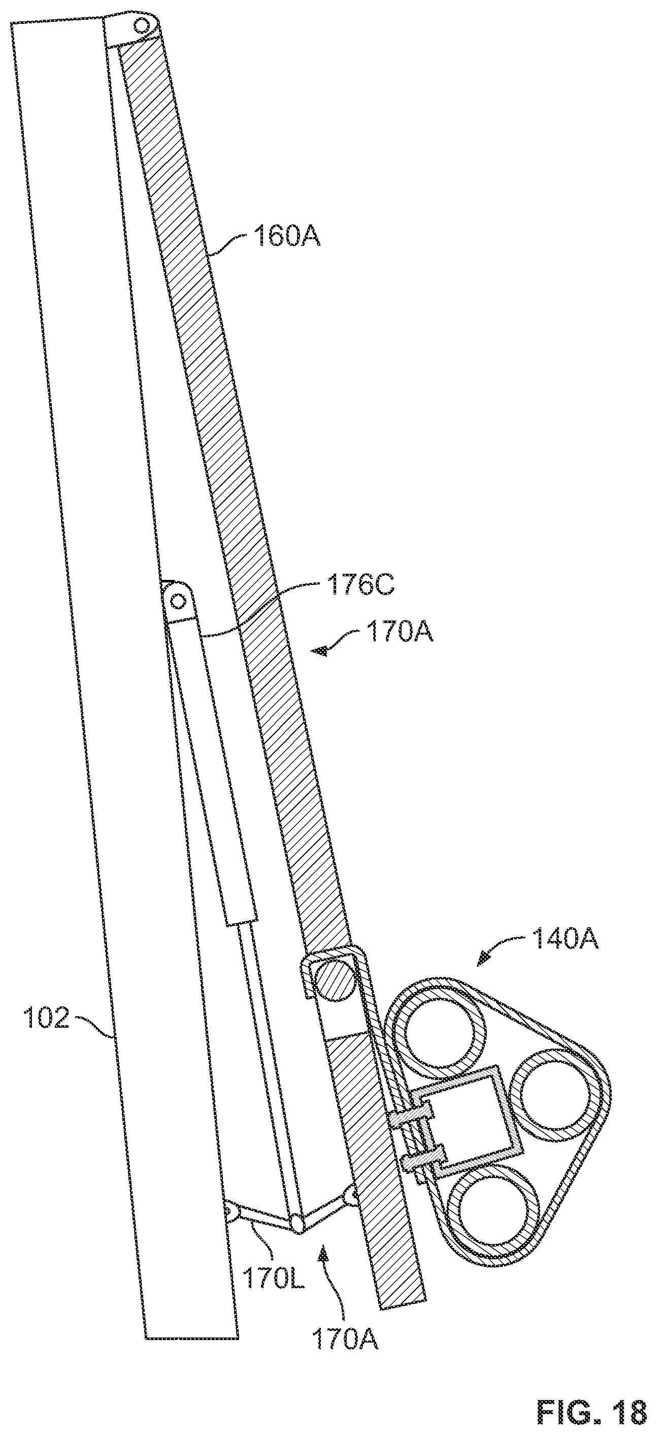 Patent US12457994 Figure 17 – Apparatus for restraining the lower legs and feet of a livestock animal