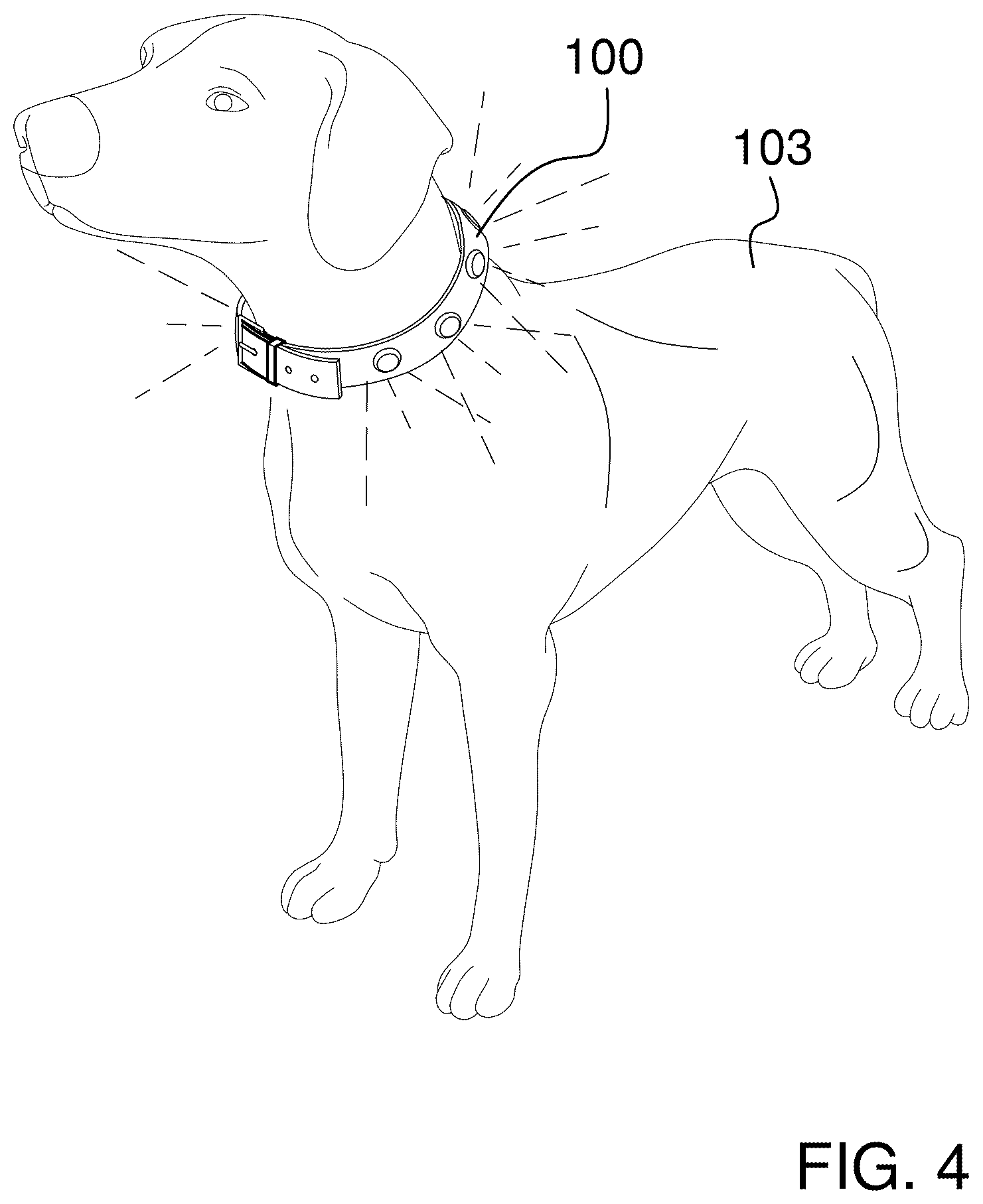 Patent US12457996 Figure 3 – Pet collar with potty-sensing capability