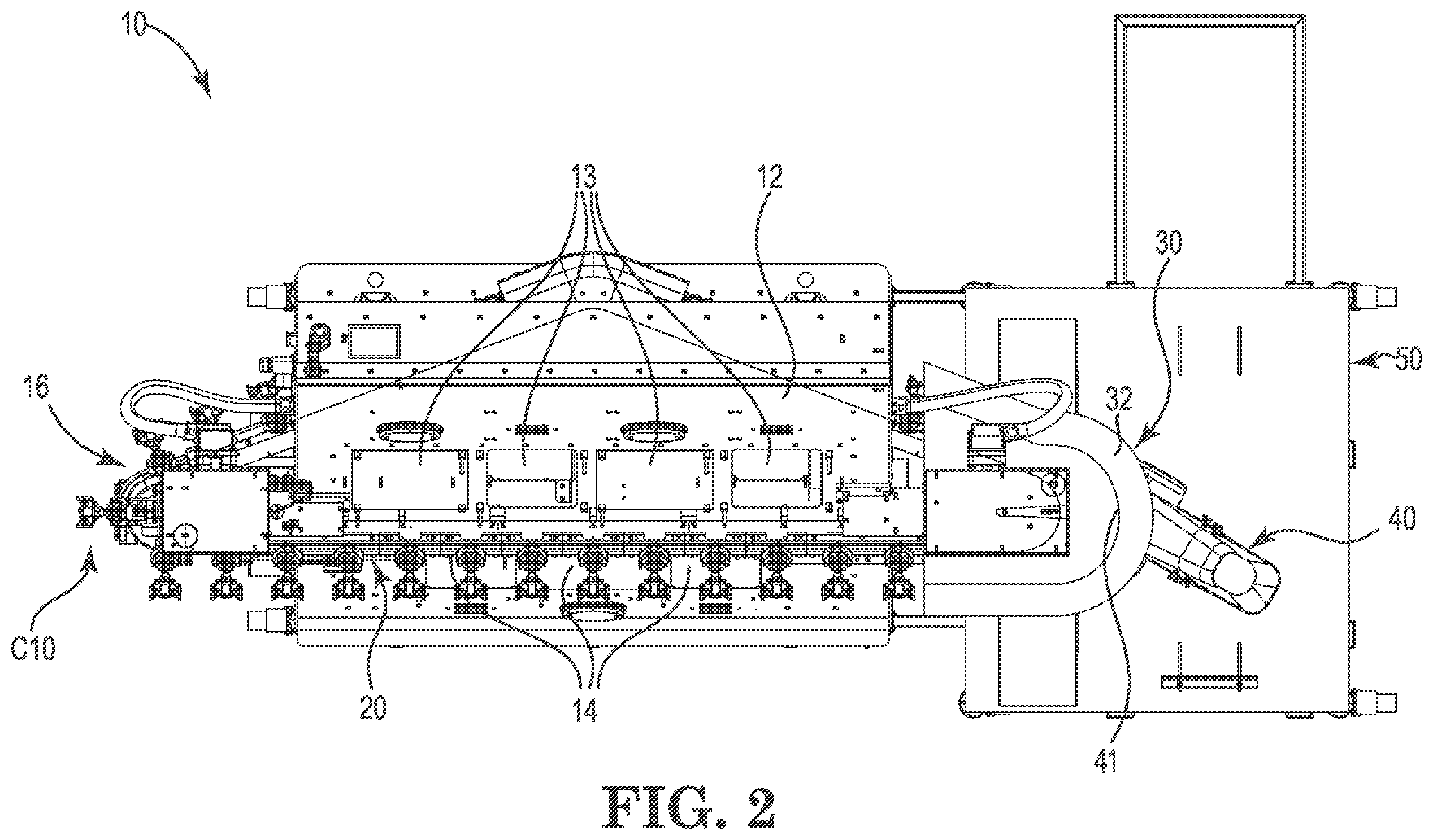 Patent US12457999 Figure 2 – Poultry cradle unloading systems and methods